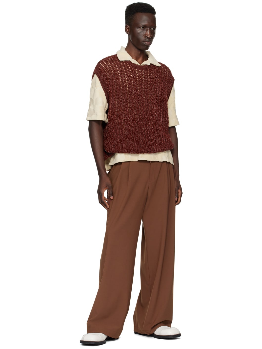 Beige Jacquard Polo - 4