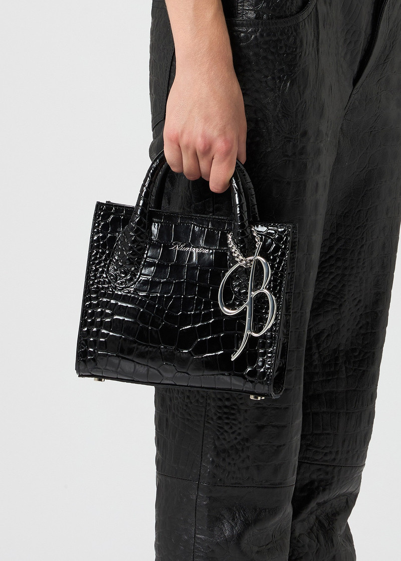 MINI HANDBAG IN CROCODILE-EFFECT PRINT LEATHER 4