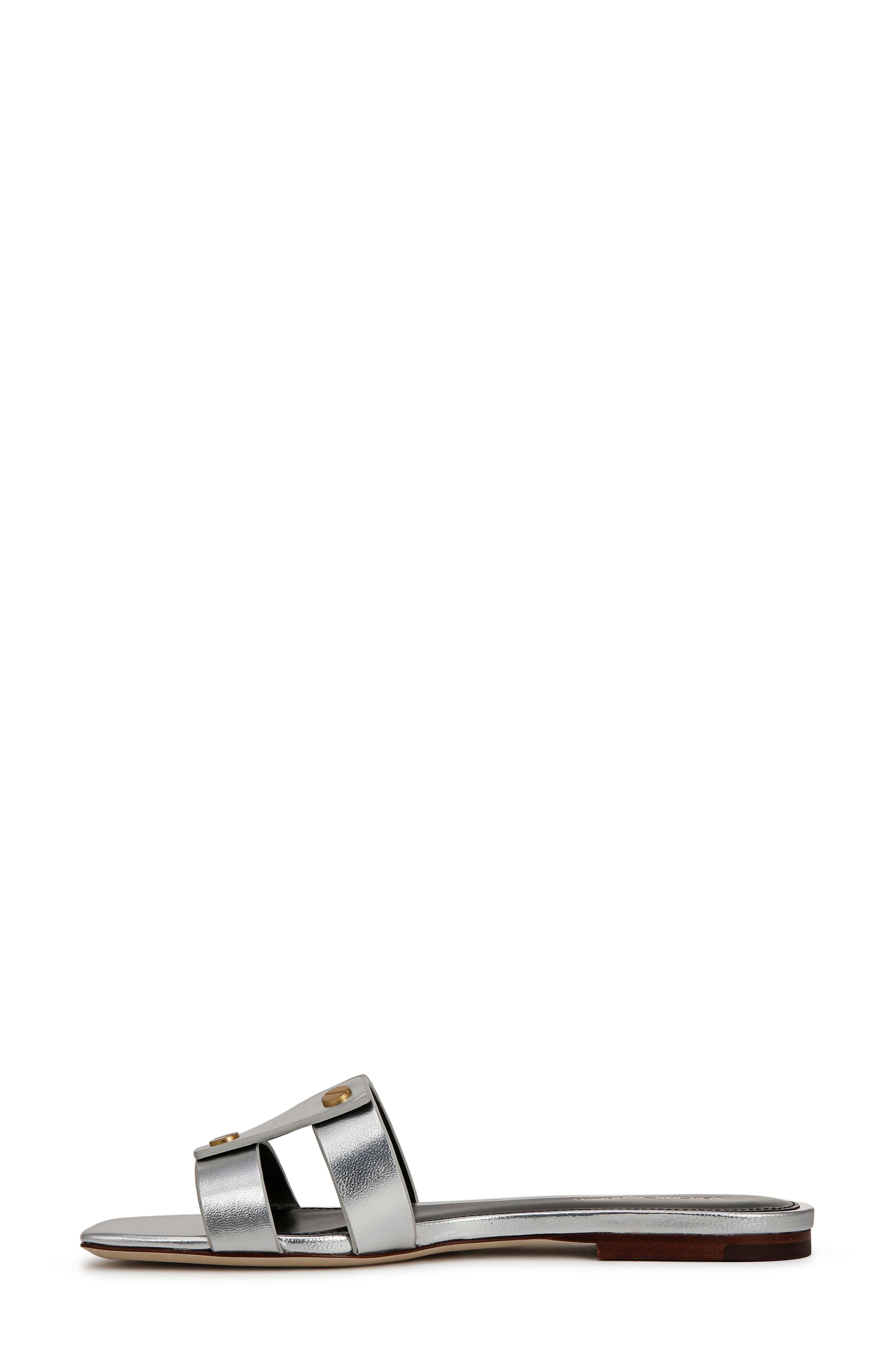 Veronica Beard Via Slide Sandal in Silver at Nordstrom - 8