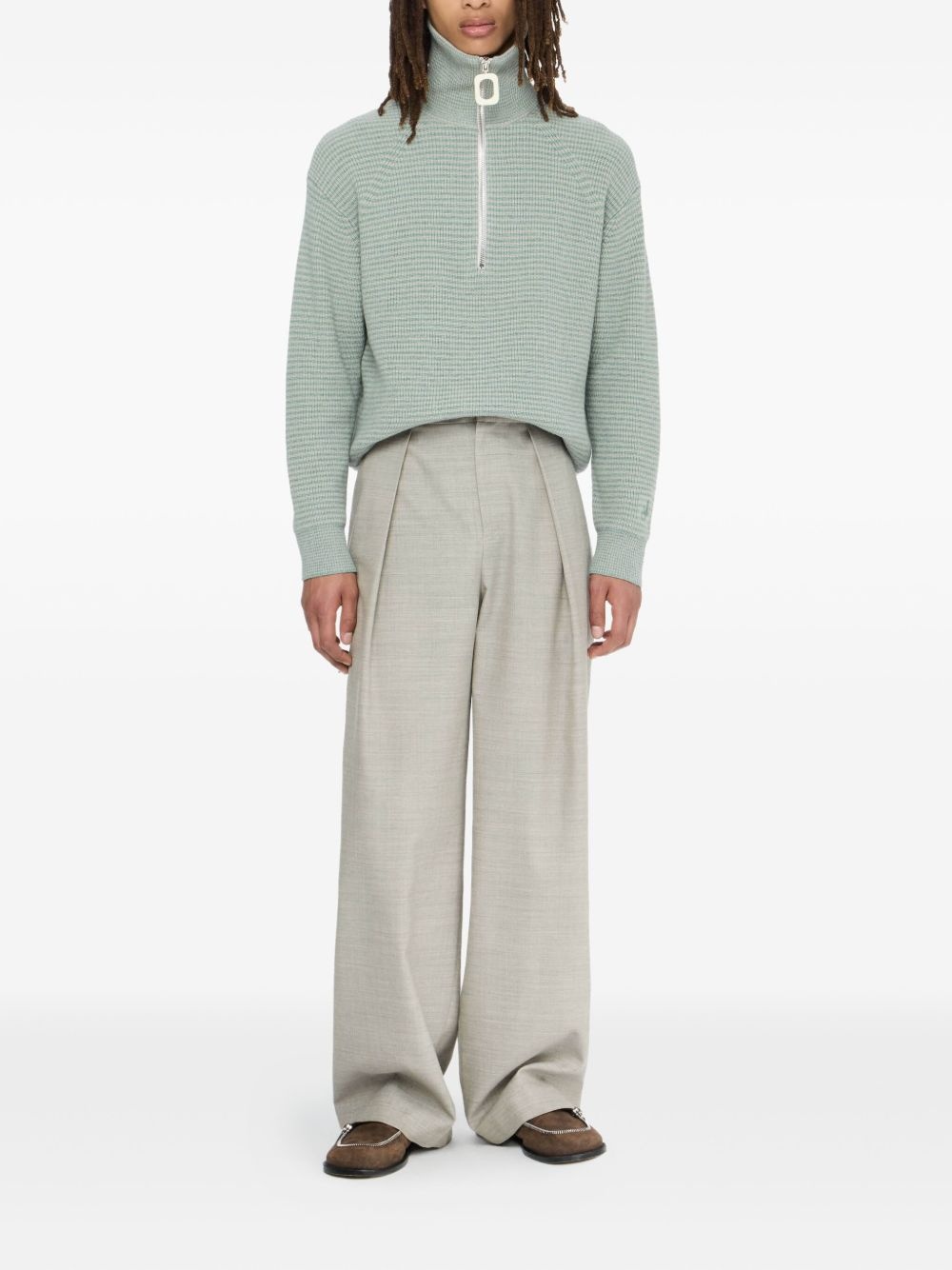 pleated zip-pocket trousers - 2