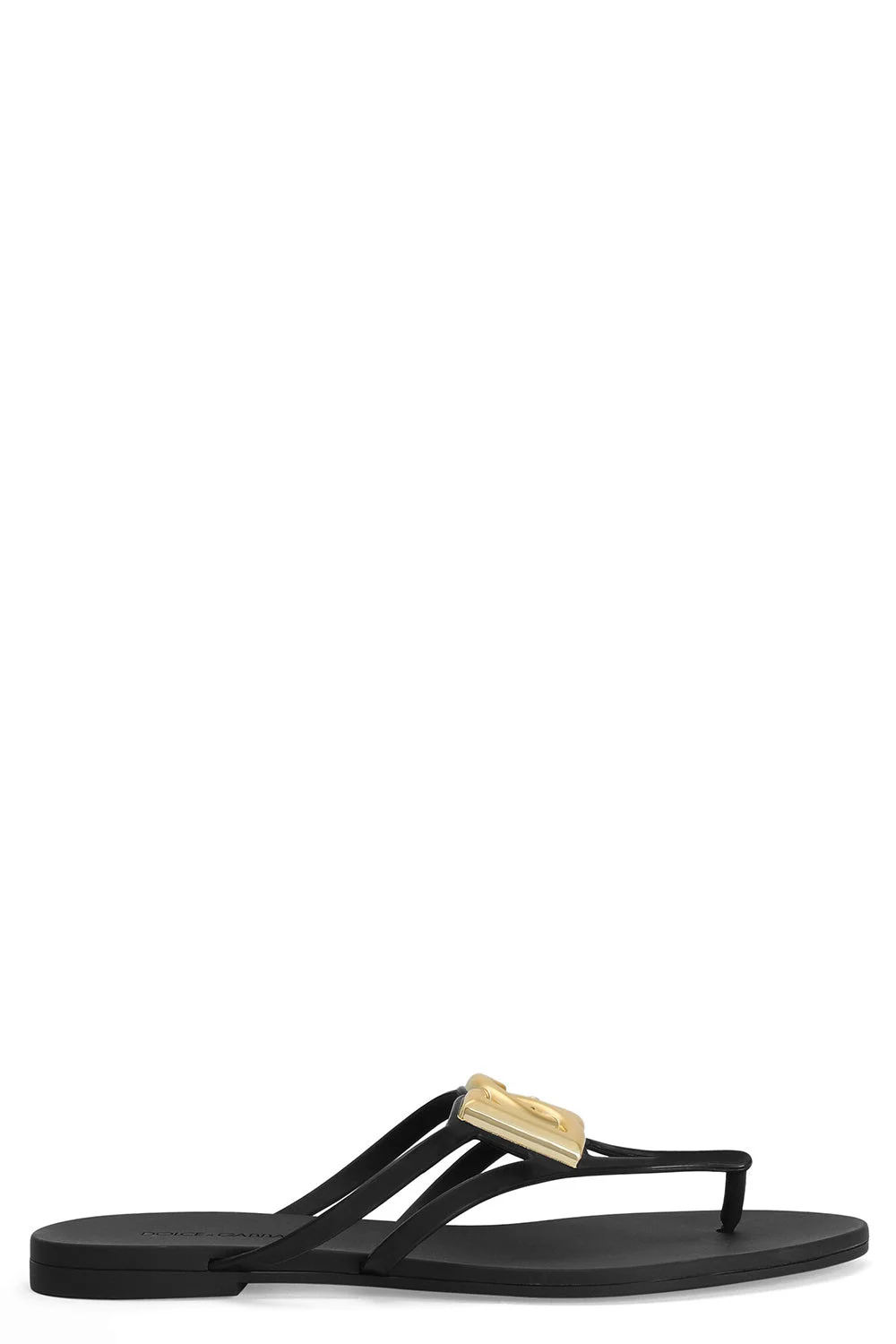 Rubber Thong Sandal - Black - 1