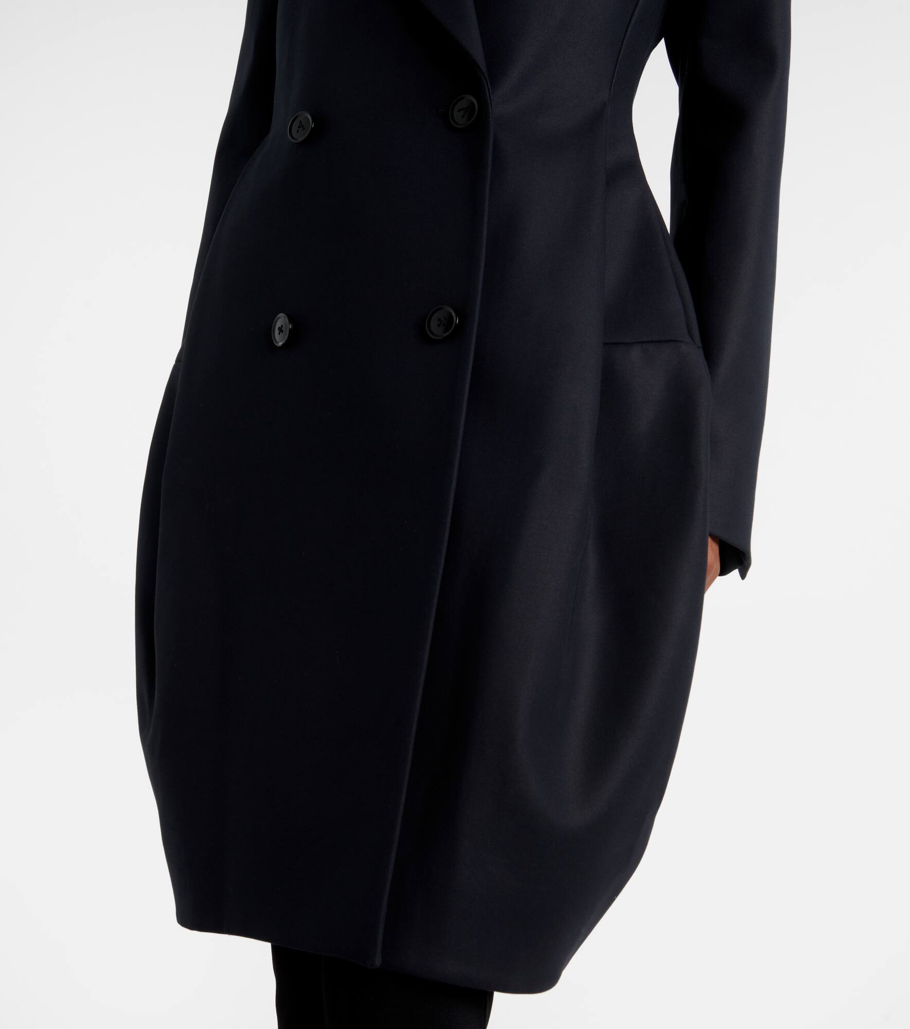 Double-breasted cotton blazer dress - 5