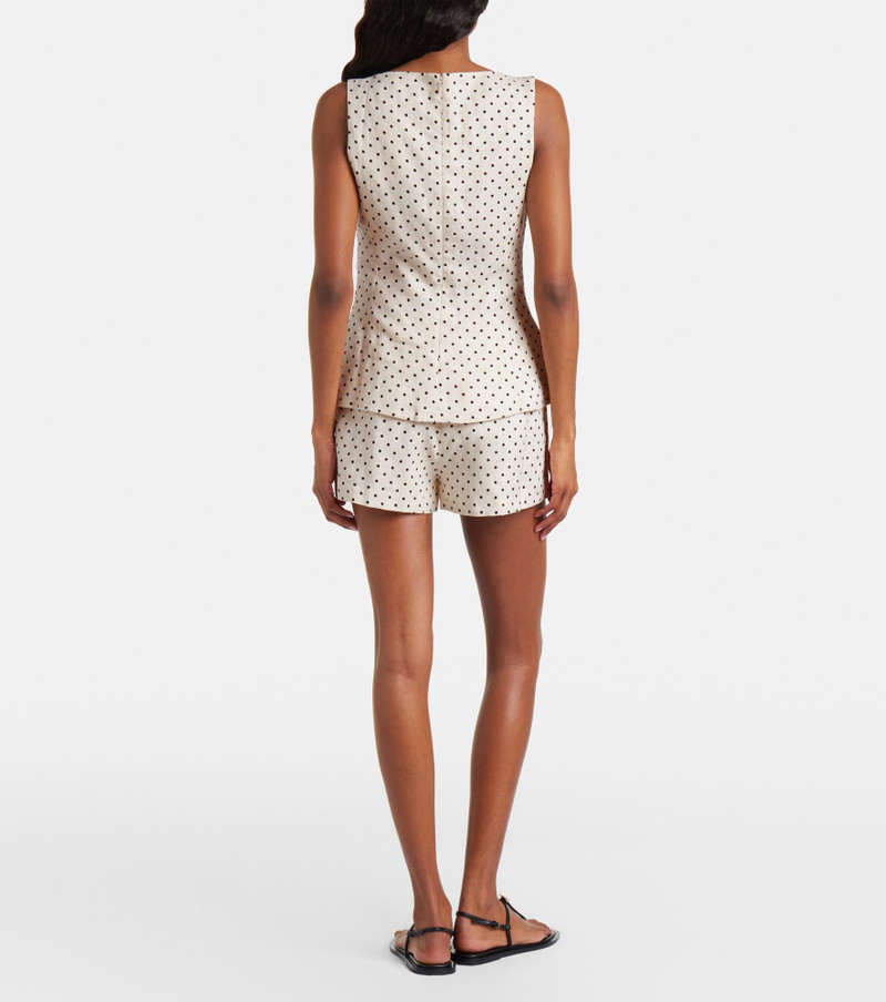 Lila polka-dot linen shorts 5