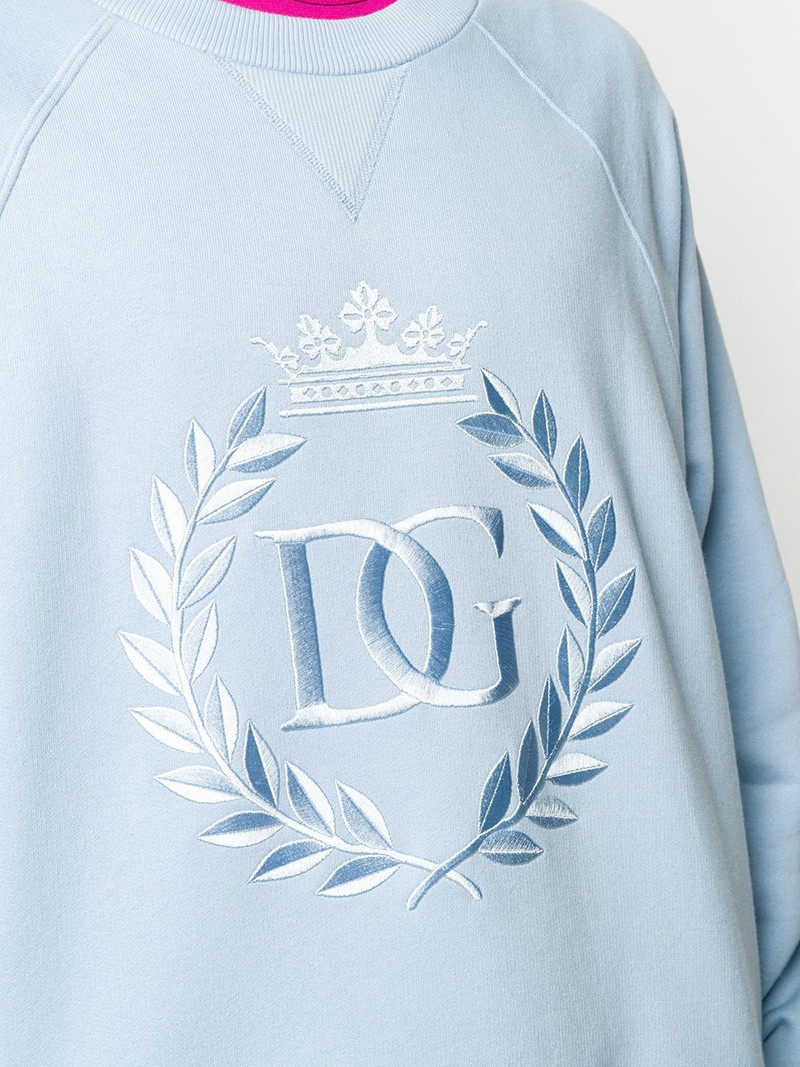 embroidered-logo sweatshirt 5
