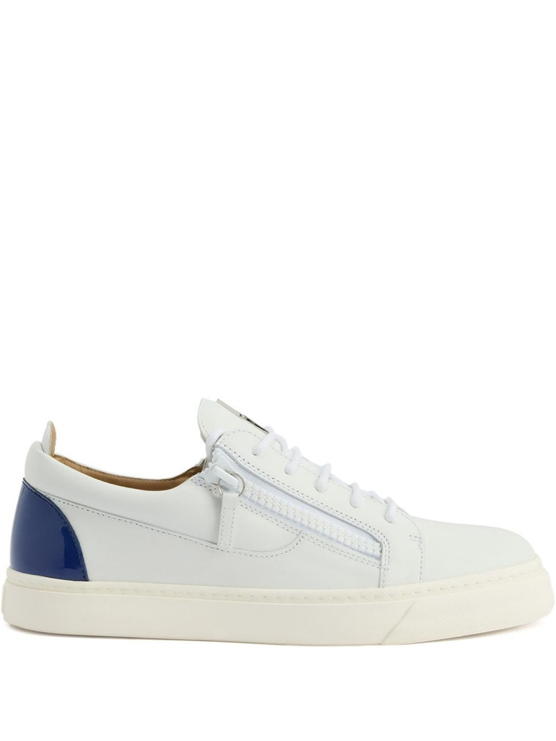 Frankie zip-detail leather trainers 1