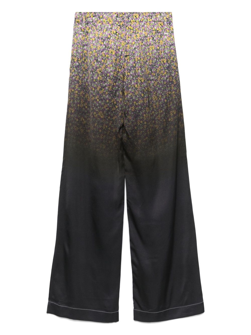 floral-print gradient straight-leg trousers - 2
