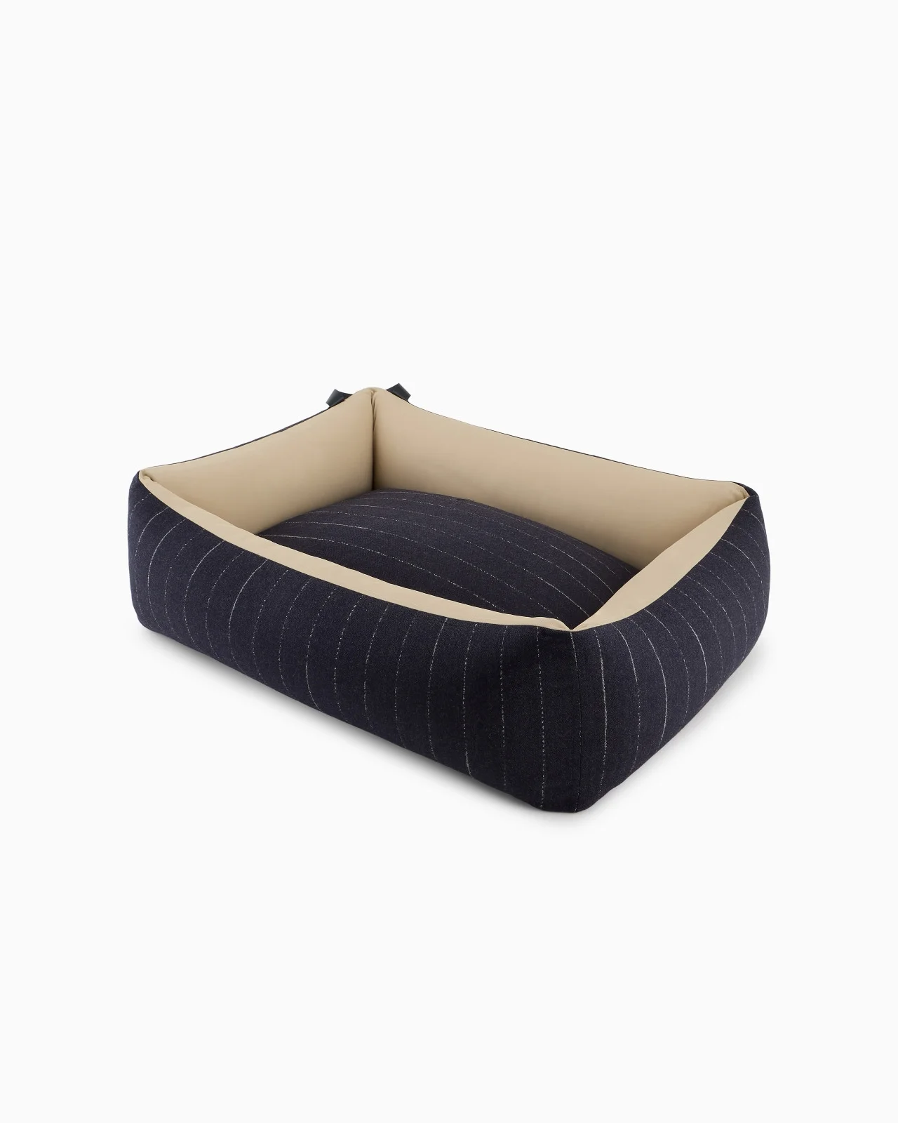 POLDO X GIORGIO ARMANI DOG BED IN PINSTRIPED VIRGIN WOOL - 1