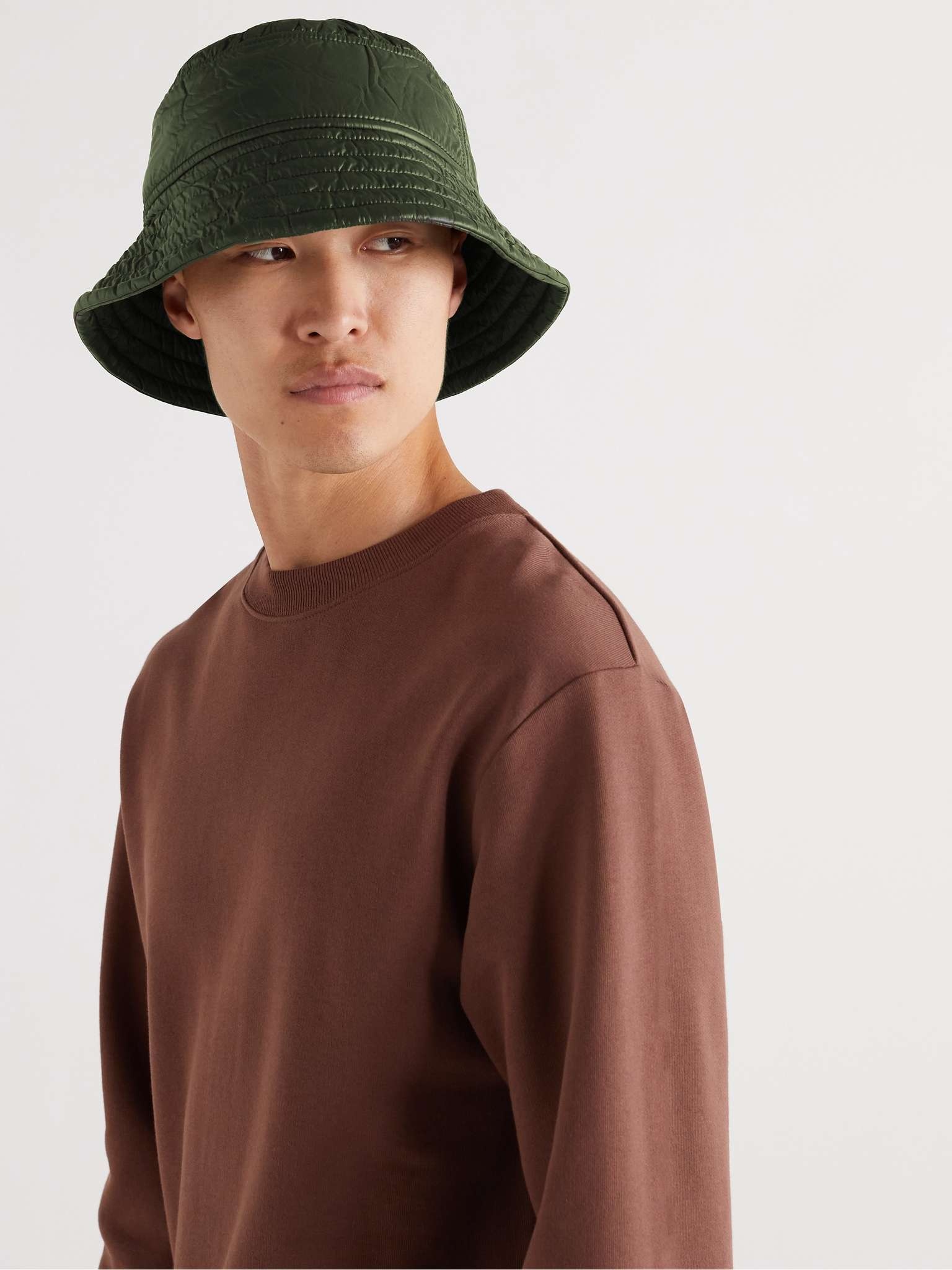 Padded Nylon Bucket Hat - 2