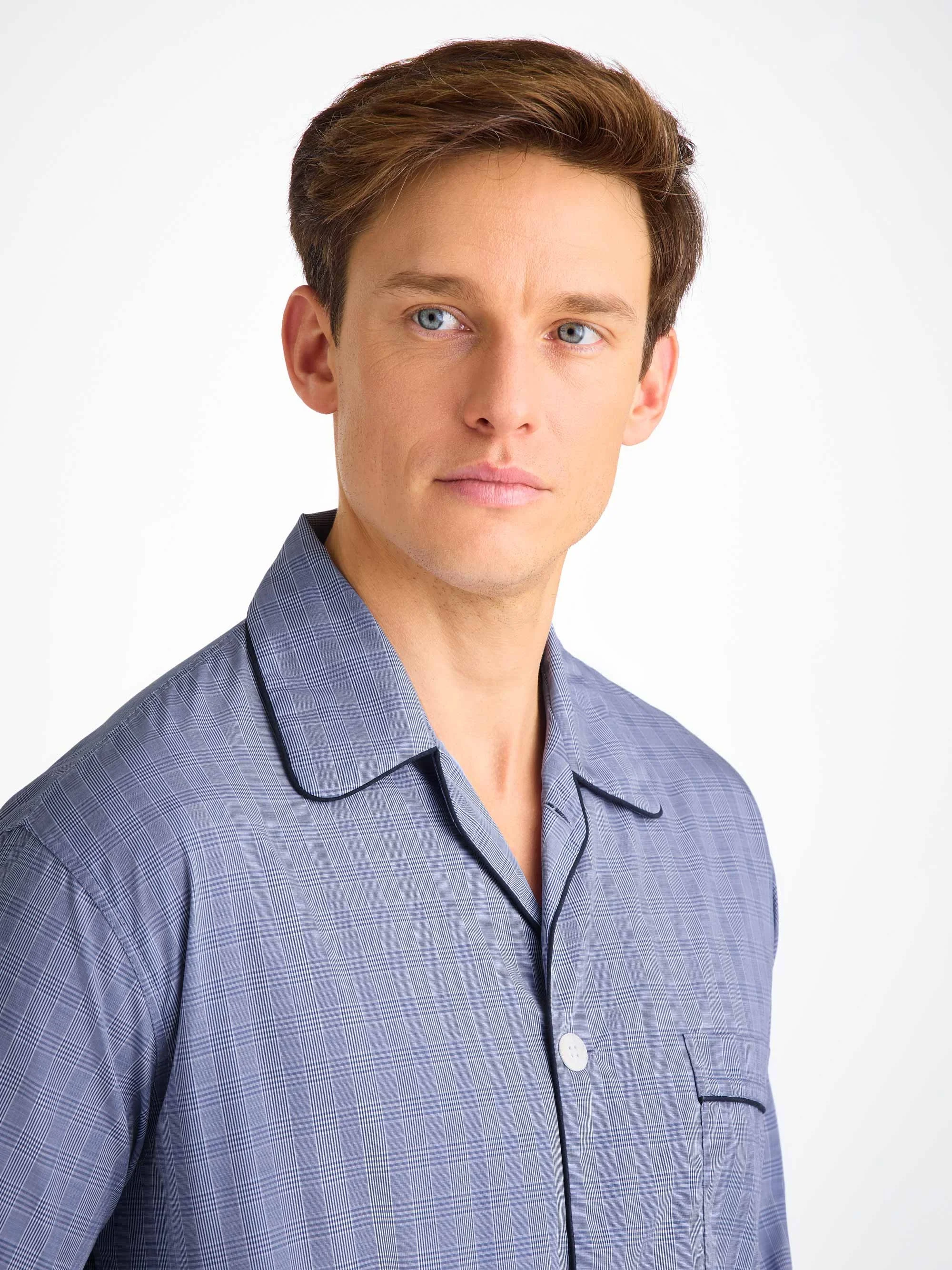 Men's Classic Fit Pyjamas Felsted 3 Cotton Blue - 1