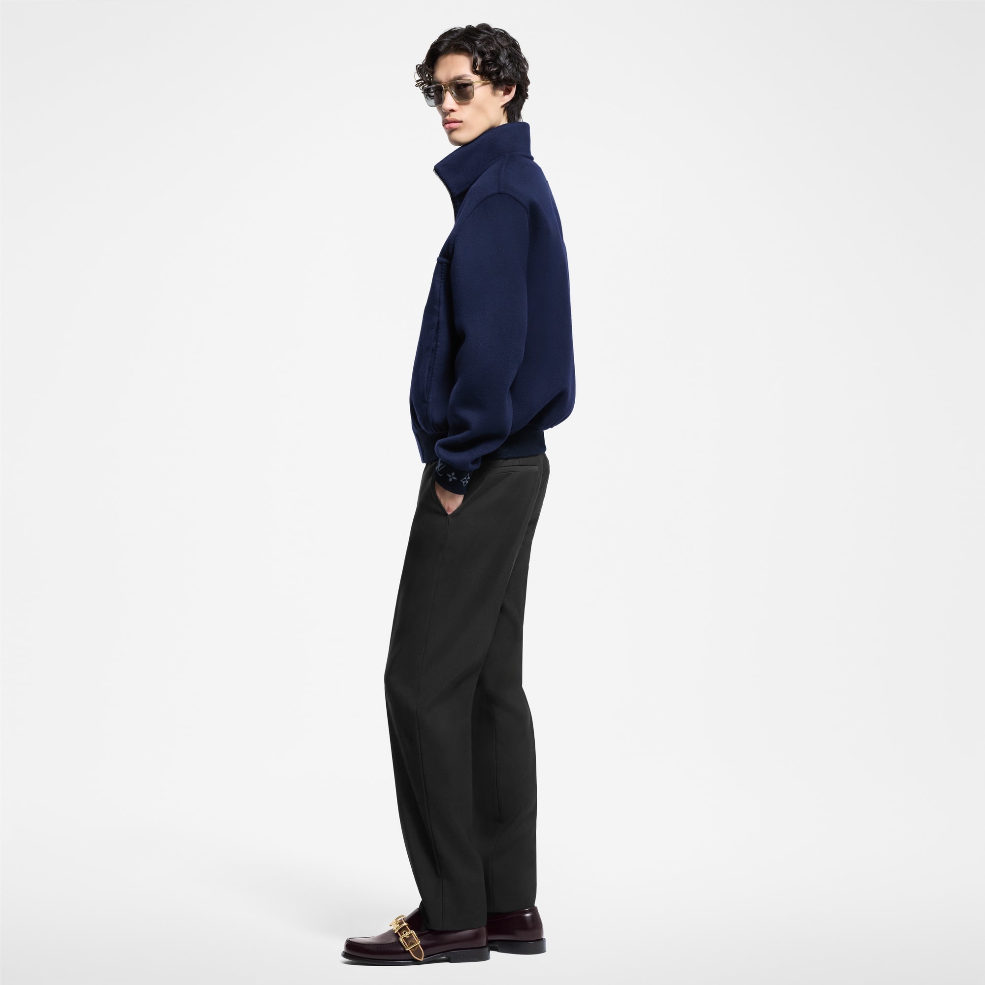 LV Blason Double Face Wool-Silk Blend Reversible Blouson - 2