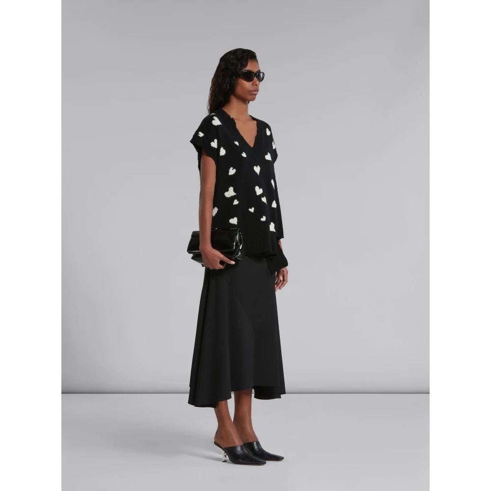 Marni ASYMMETRIC TROPICAL WOOL MIDI SKIRT | miinto | REVERSIBLE