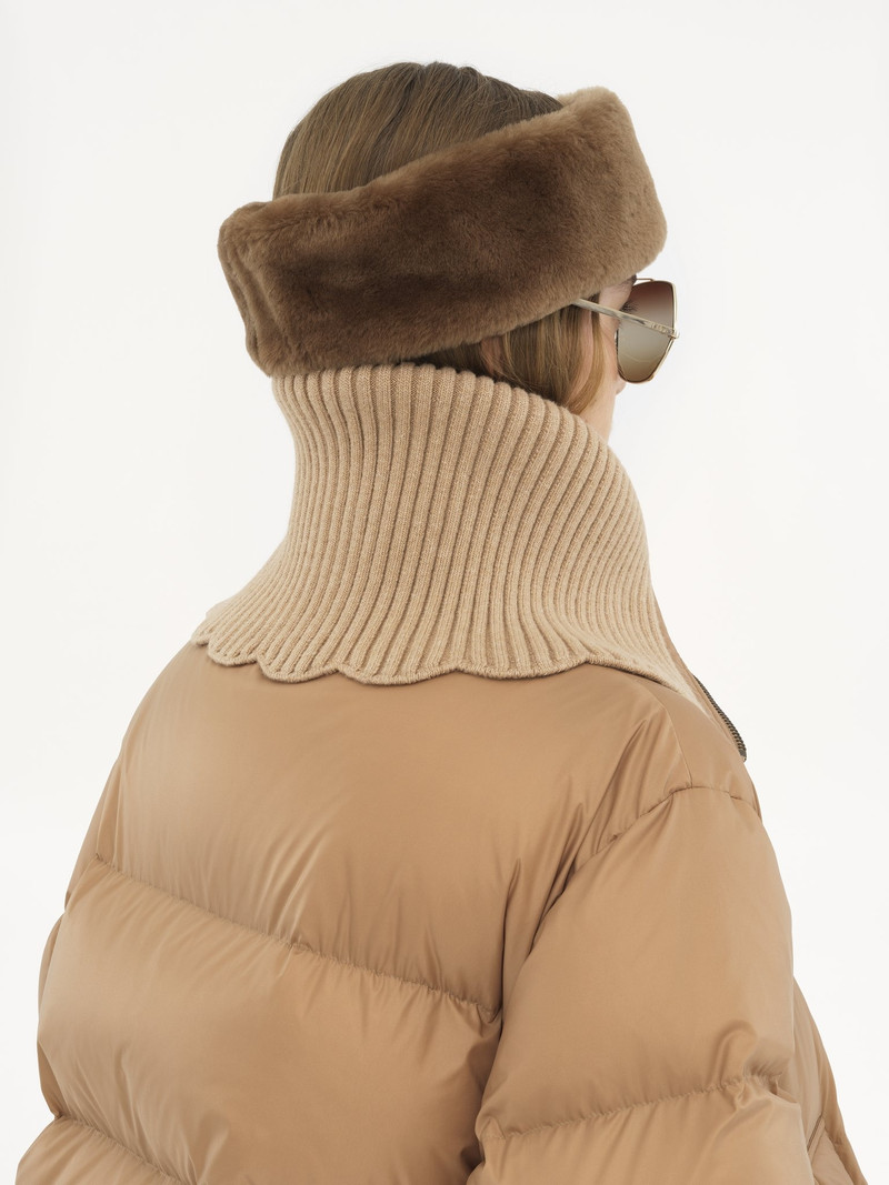 HIGH-NECK PUFFER JACKET IN SHINY NYLON 6