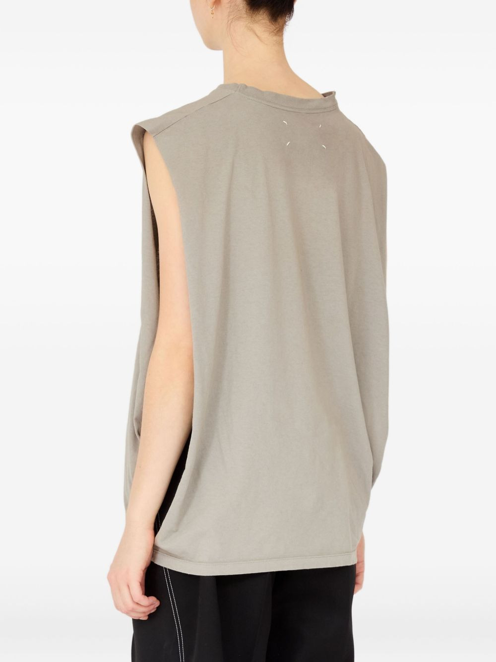 logo-print sleeveless top - 4