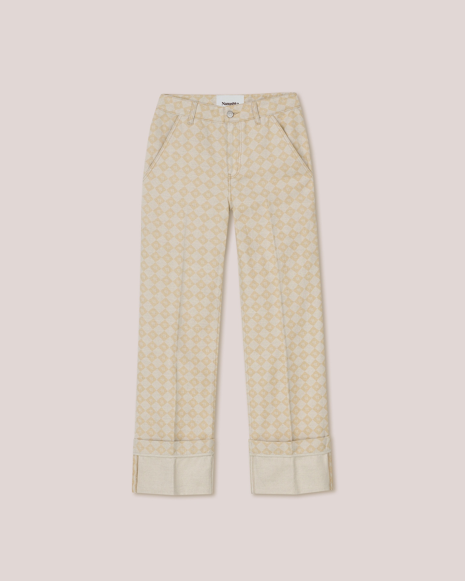 MEIRE - Turn up trousers - Natural - 1