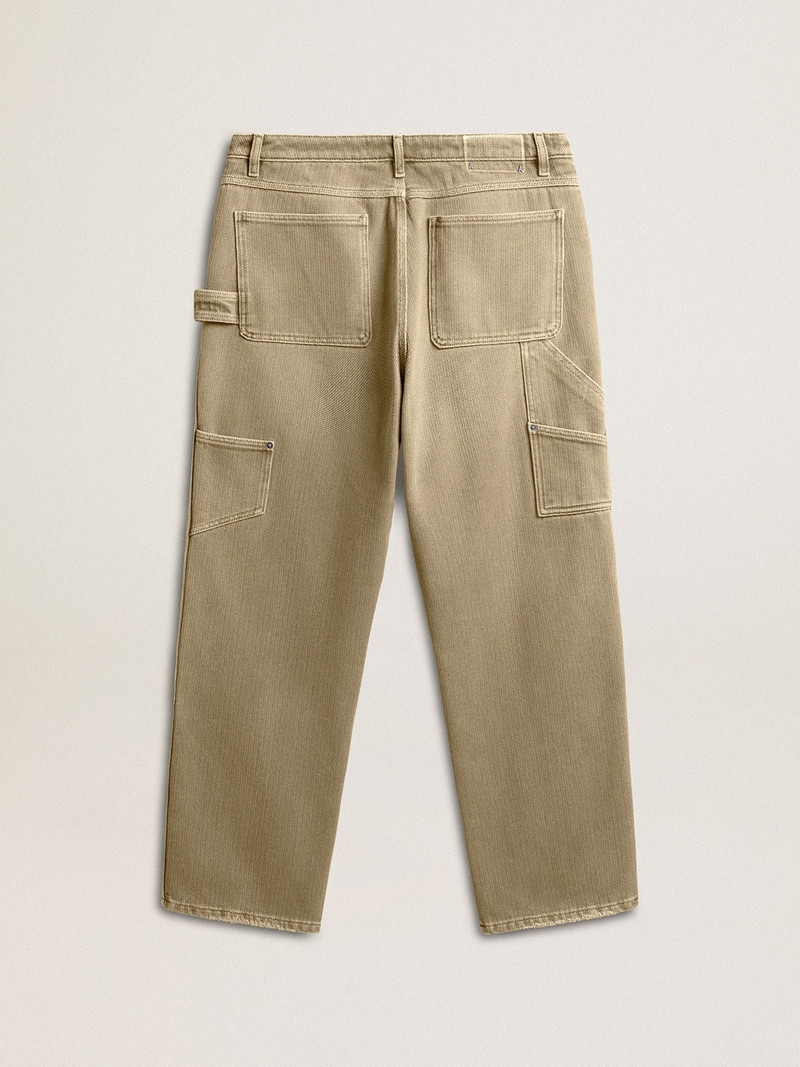 Men's distressed-effect cotton pants 6