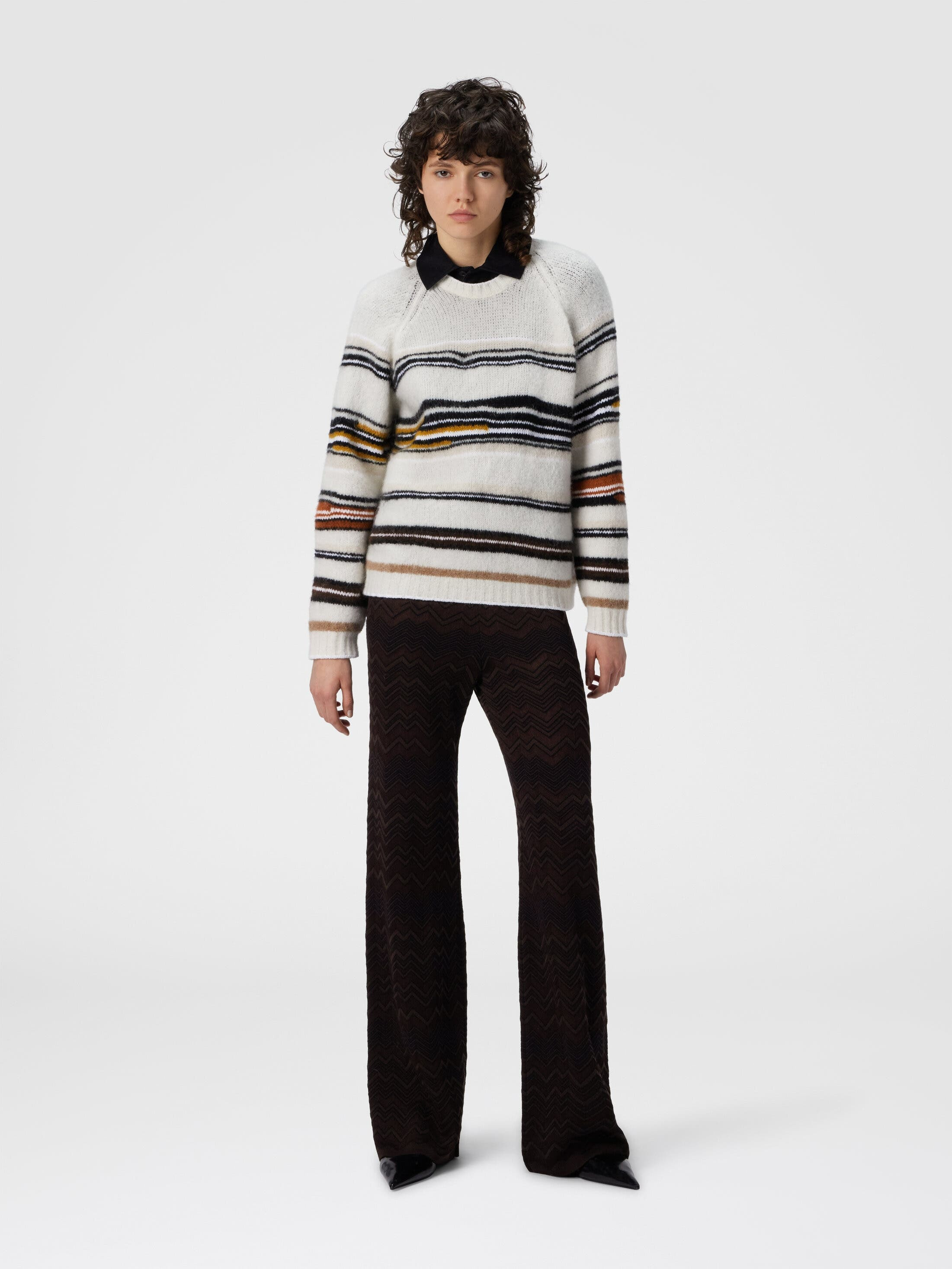 Missoni Straight Long Pants In Chevron Pattern in Brown at Nordstrom - 2