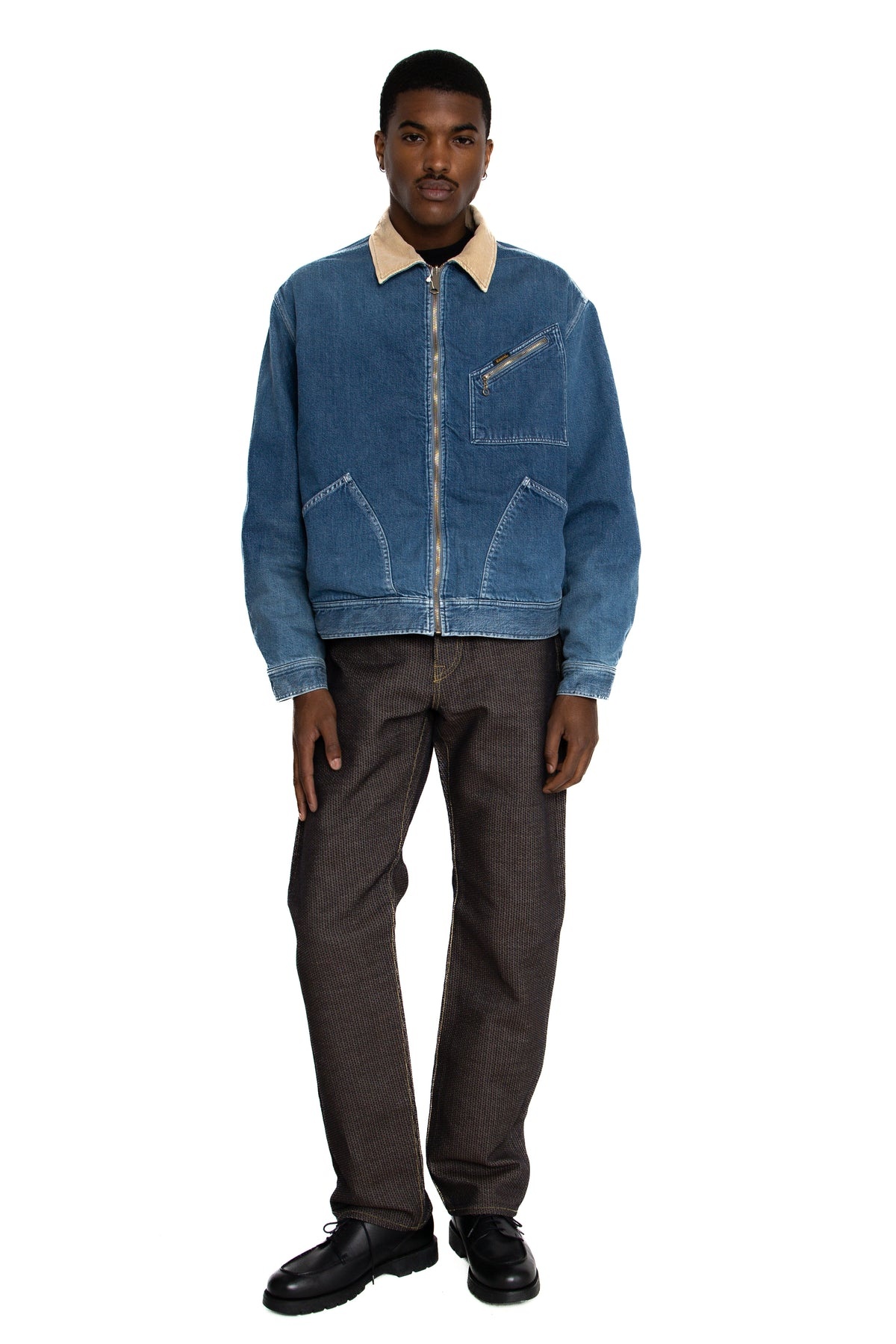 Kapital 11.5oz Denim BONE Lining Reversible ZIP-UP Work JKT