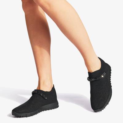 JIMMY CHOO Verona
Black Knit Trainers with Crystals outlook