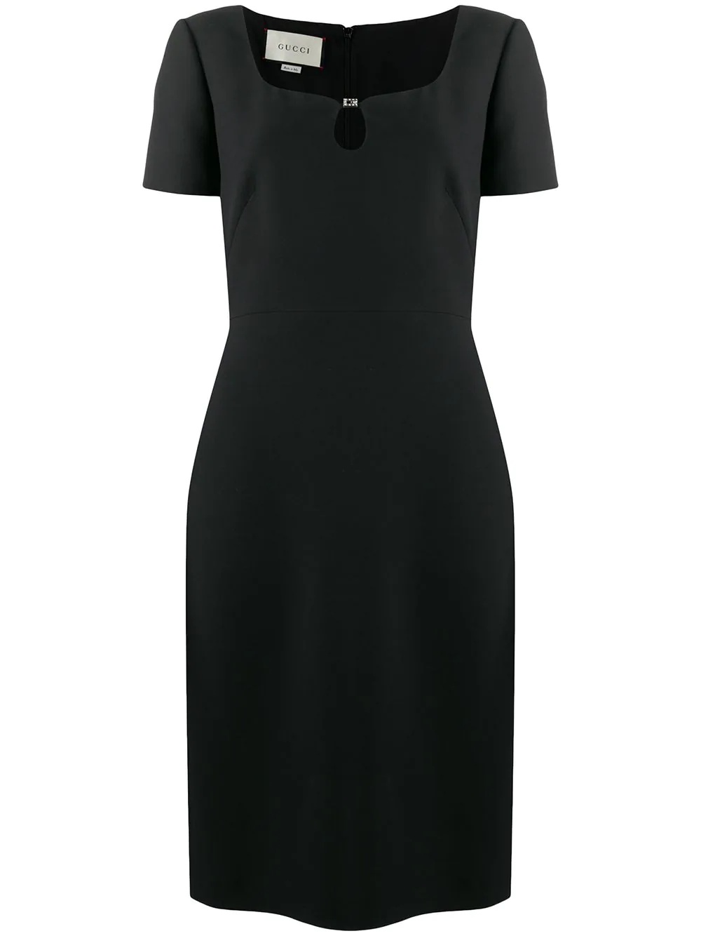 sweetheart neck black dress - 1