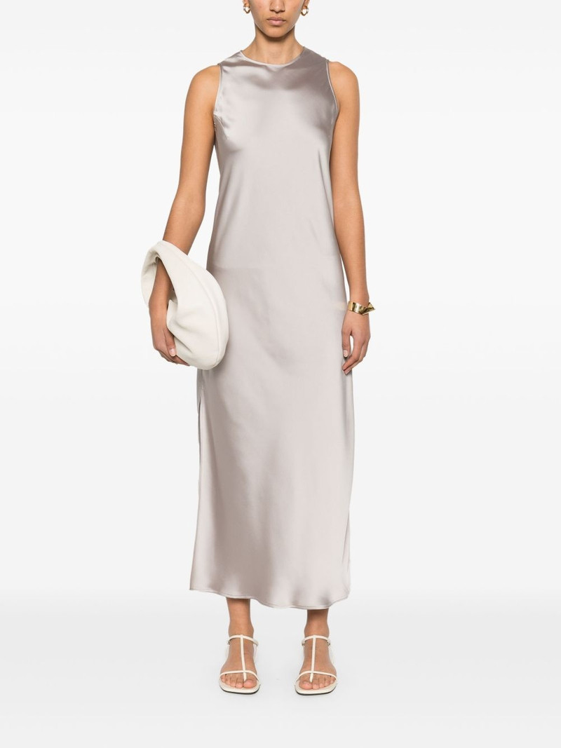 Herno satin maxi dress outlook
