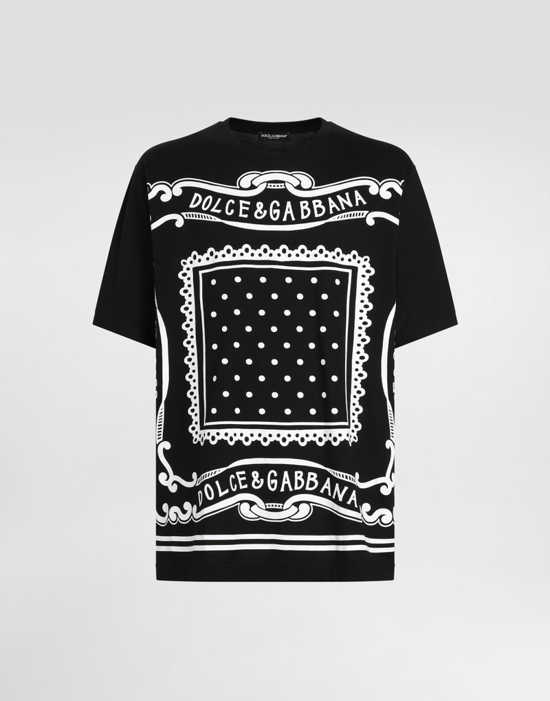 bandana-print 코튼 티셔츠 1