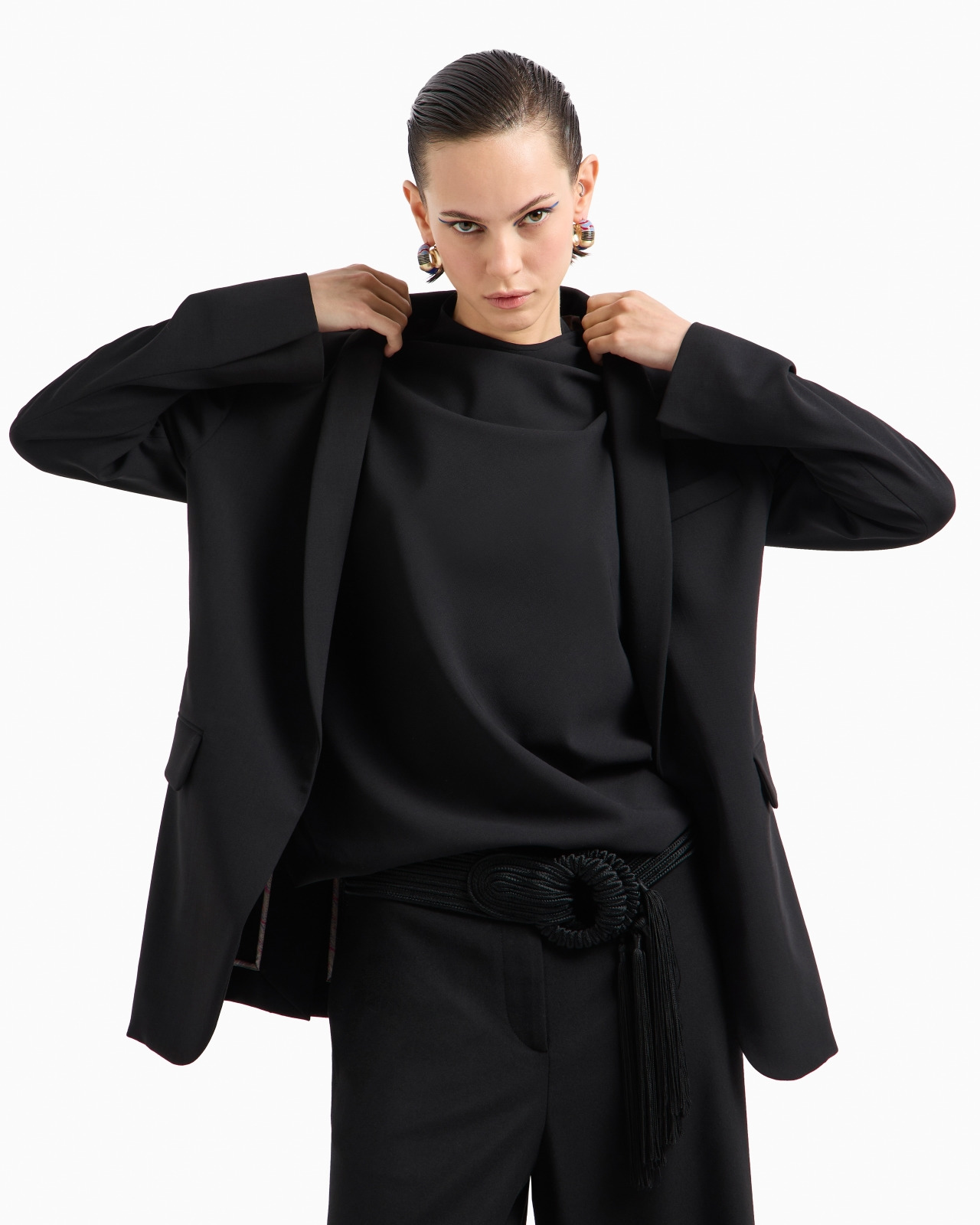 STRETCH BARATHEA-WOOL BLOUSE - 6