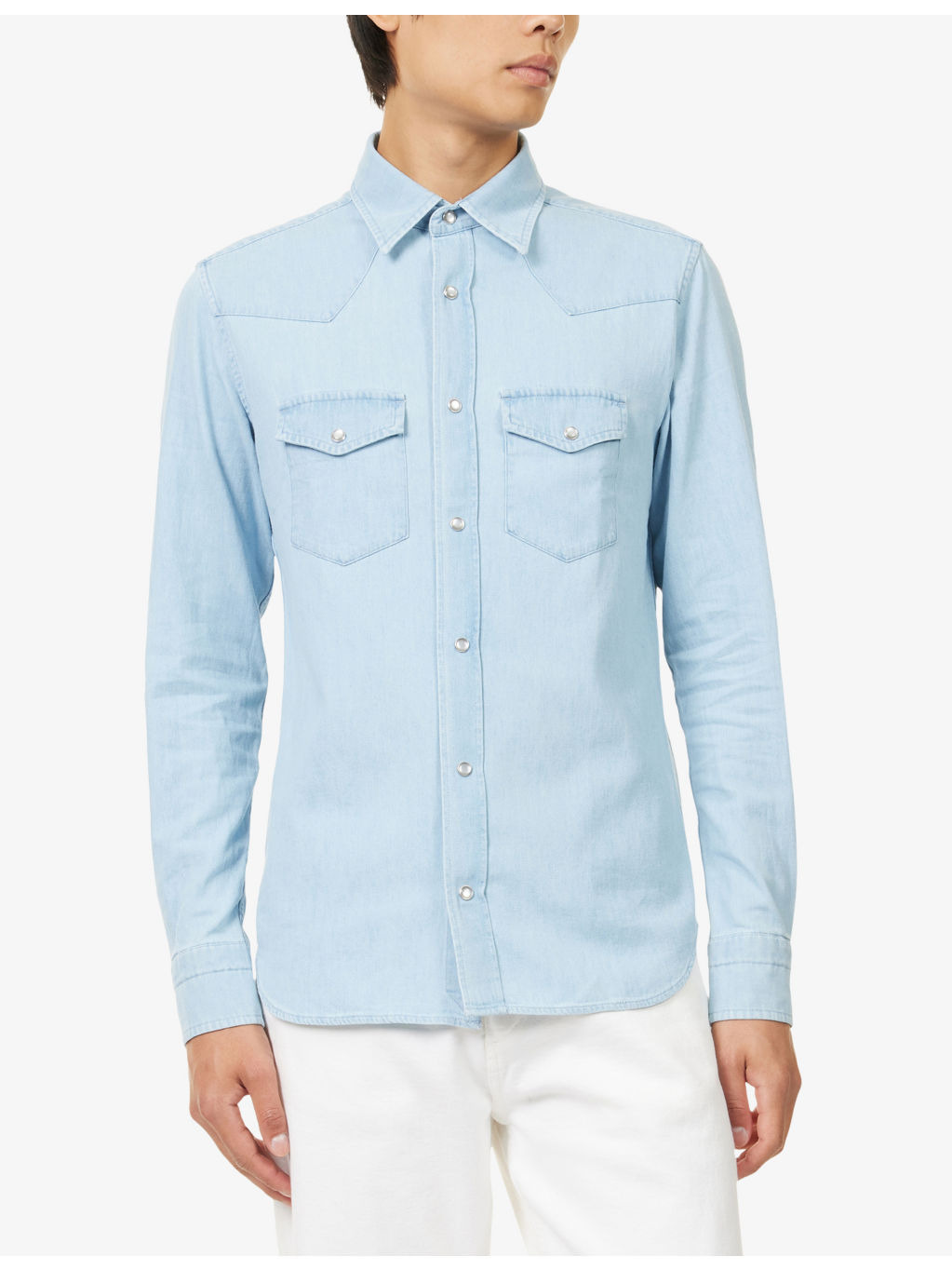 Western Patch-Pocket Denim Shirt - 3