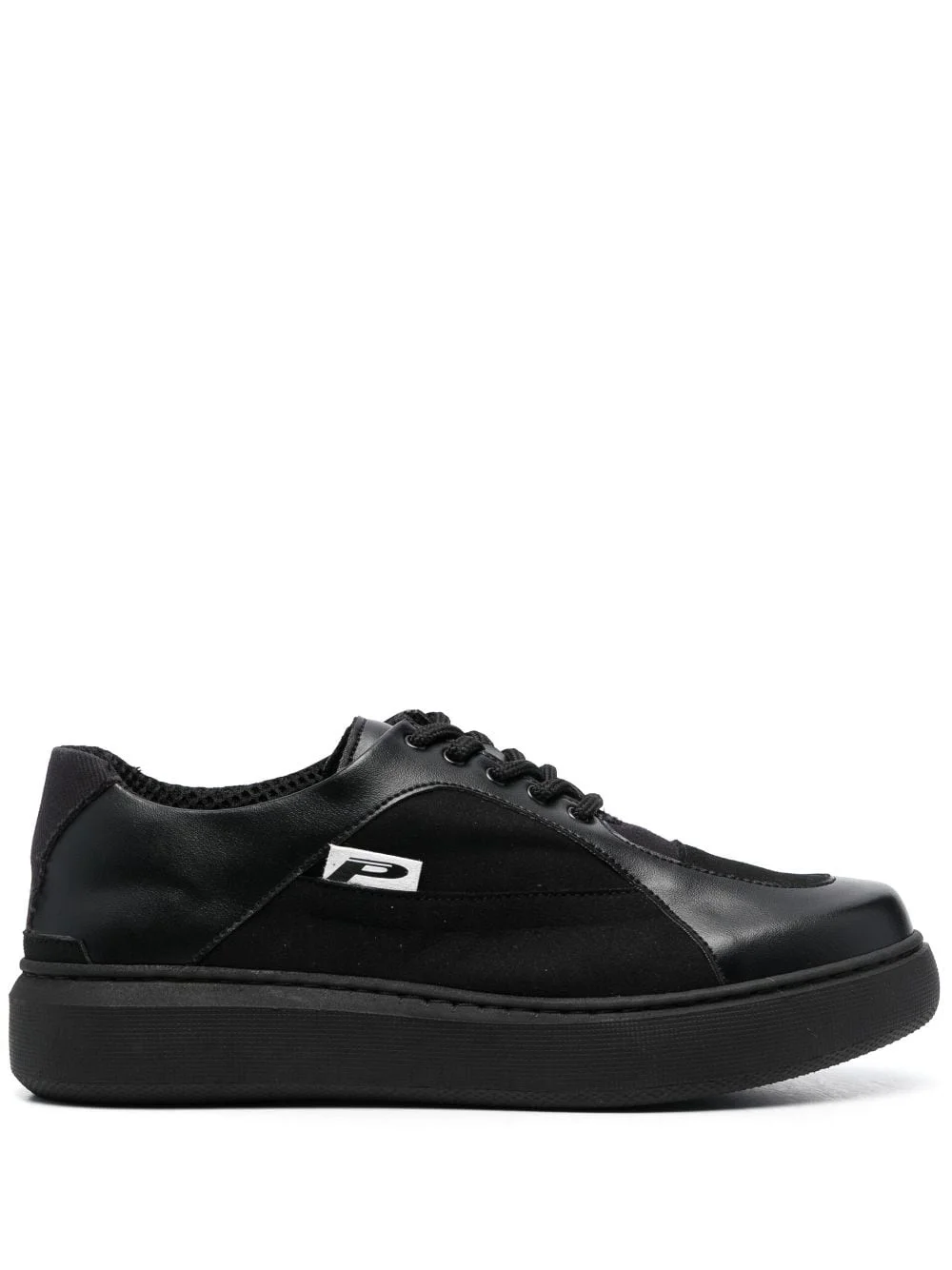 logo-patch low-top sneakers - 1