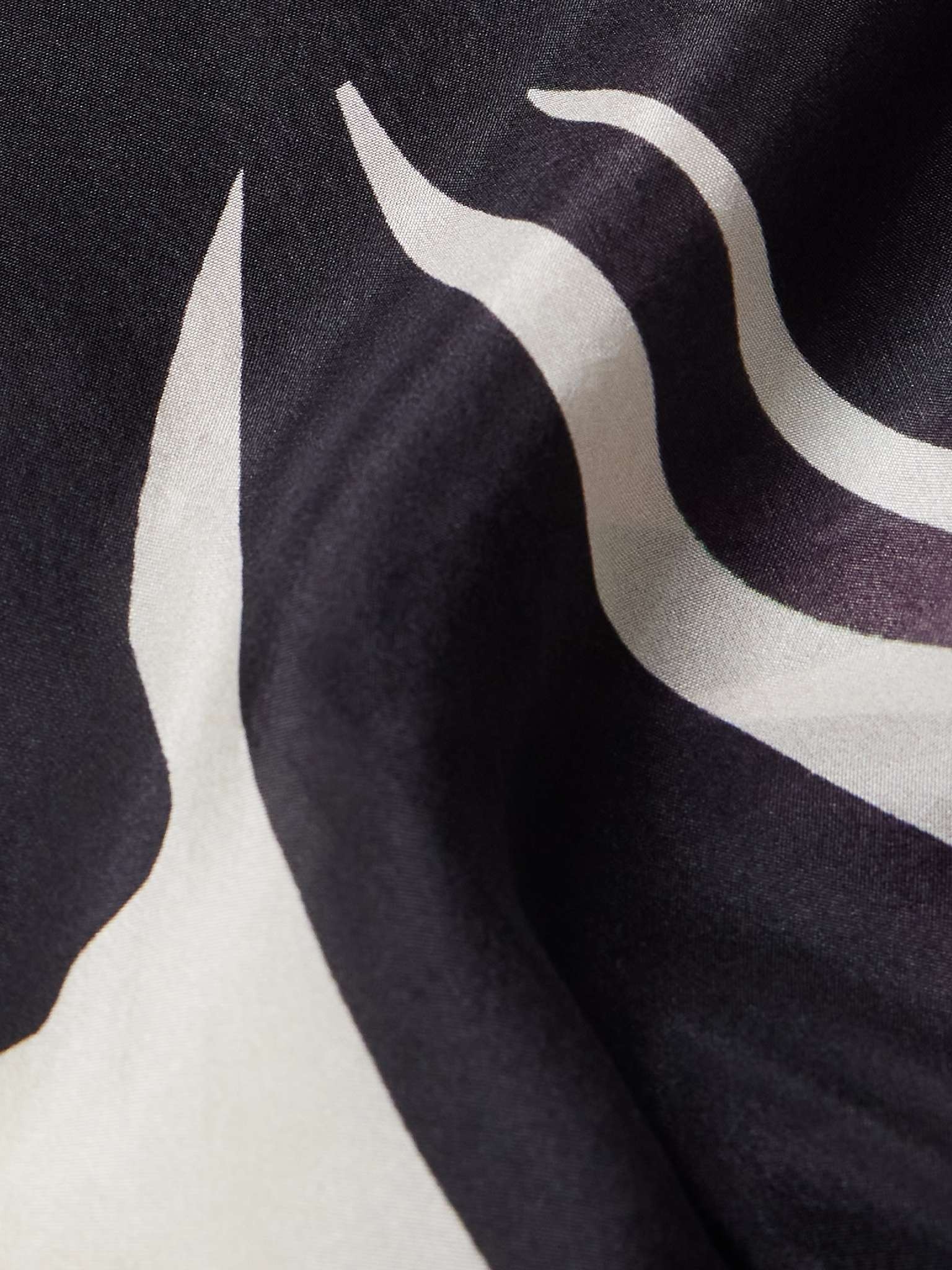 Camp-Collar Printed Silk-Satin Shirt - 4
