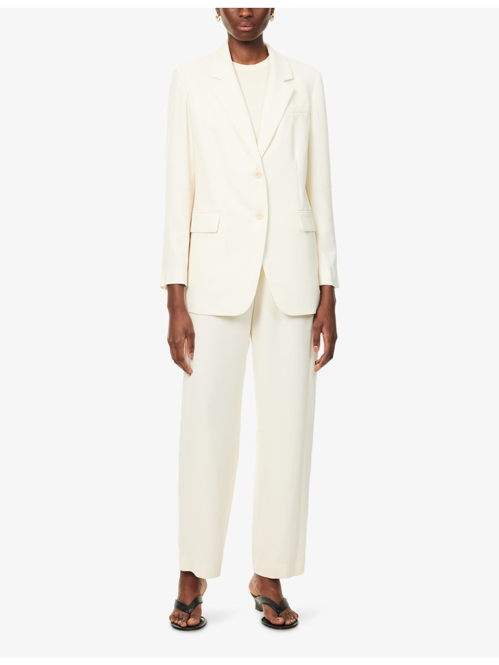 Notch-Lapels Relaxed-Fit Woven Blazer - 3