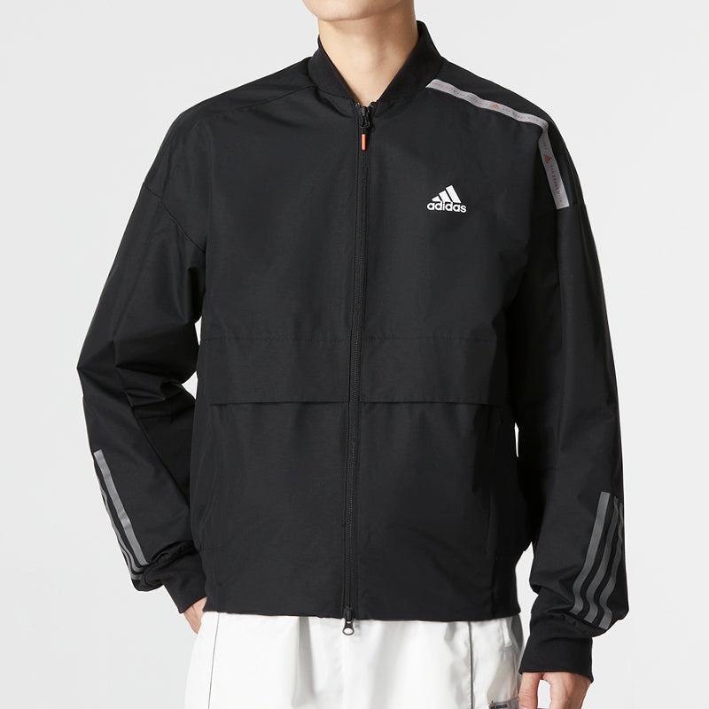 Men's adidas Th Bom Wvjkt Sports Stripe Casual Woven Jacket Black HM5161 - 3