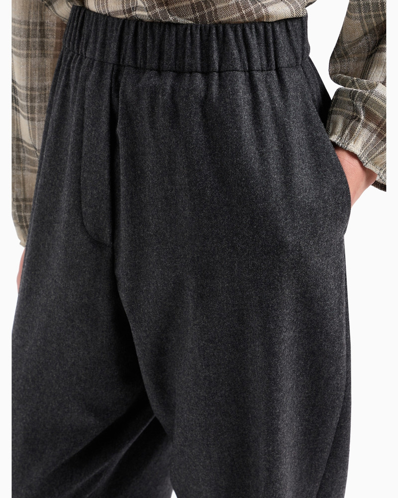 Soft wool and cashmere flannel trousers 5