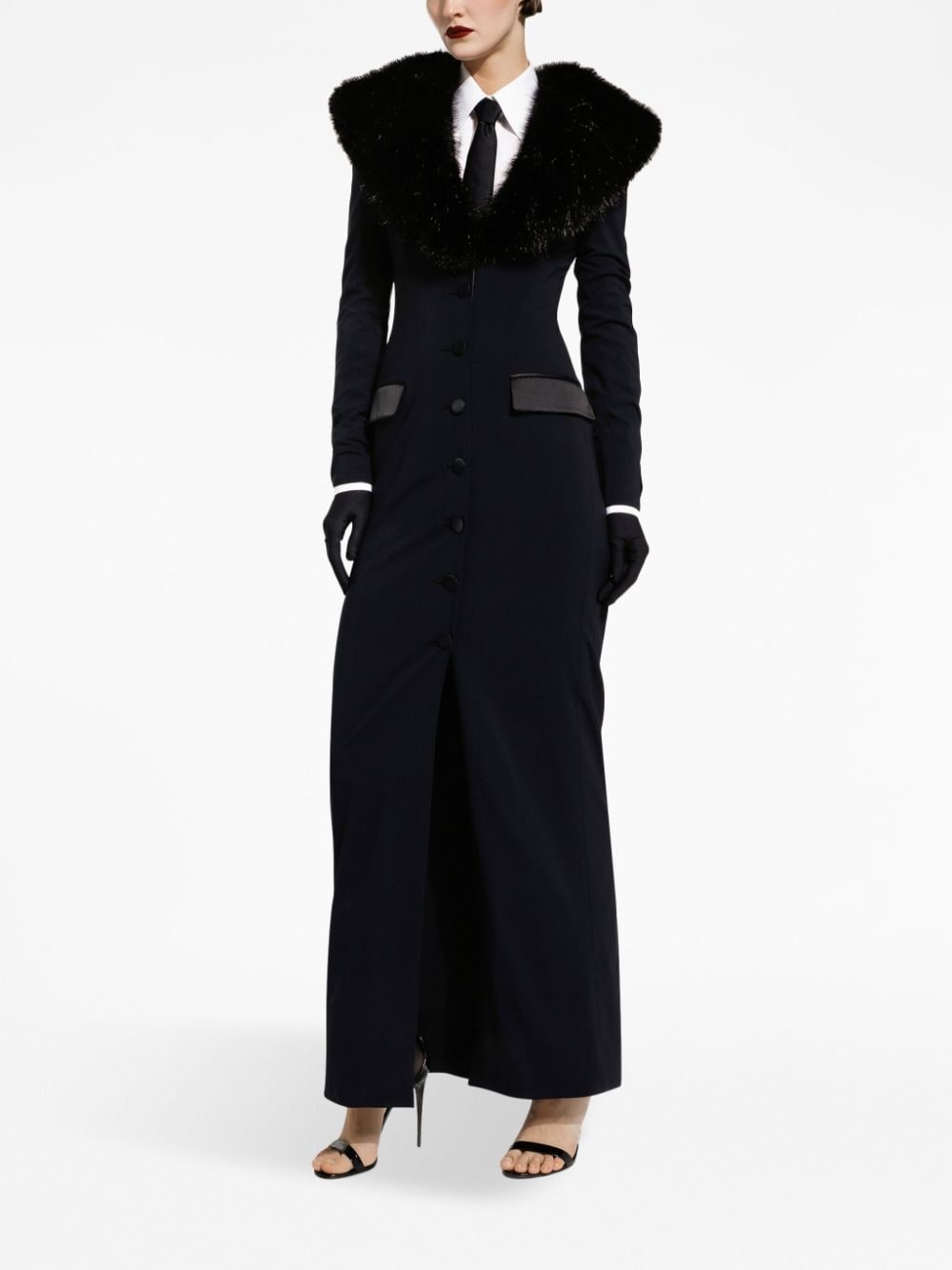 single-breasted fitted-waist coat - 2