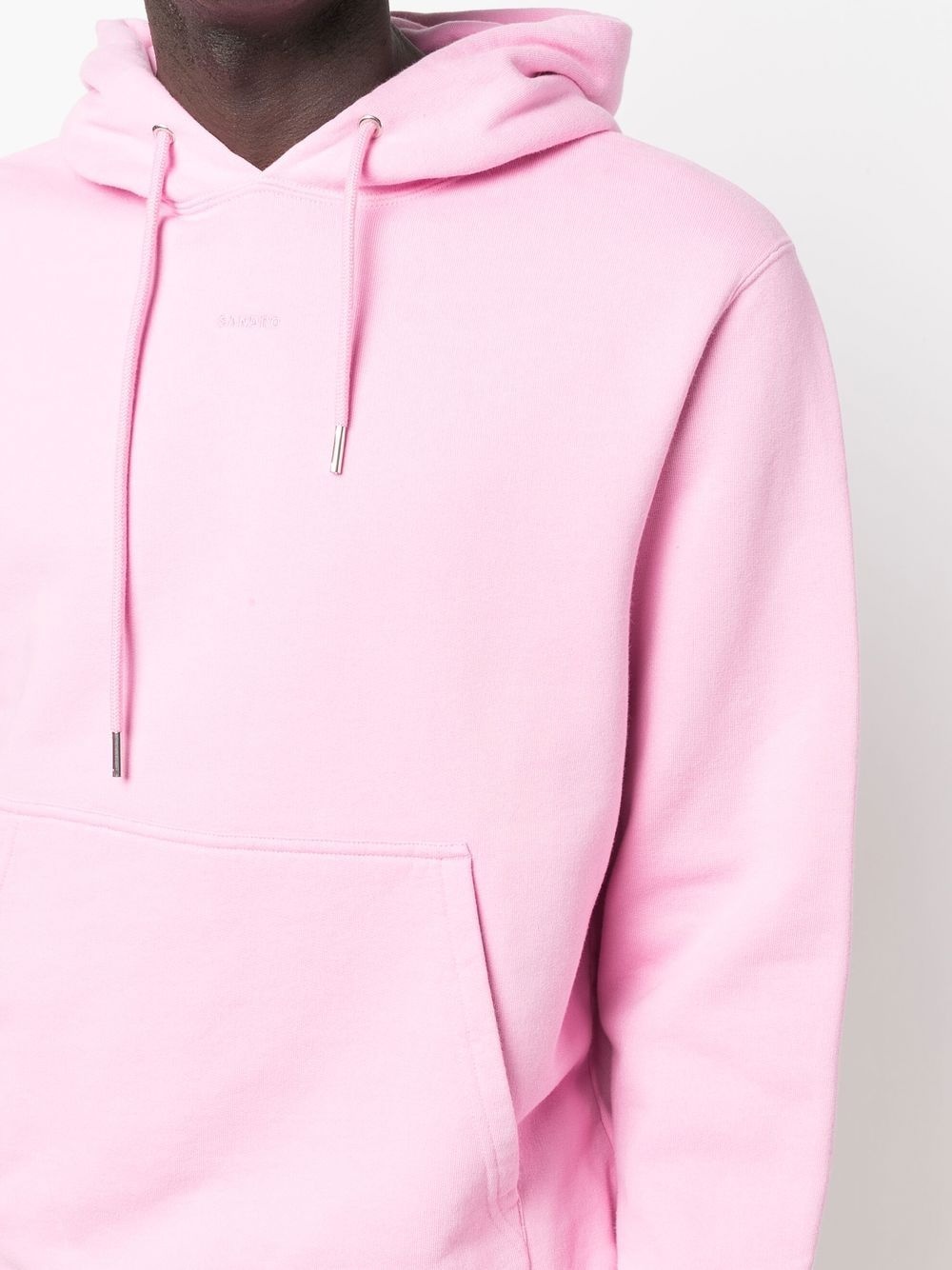 embroidered-logo detail hoodie - 5