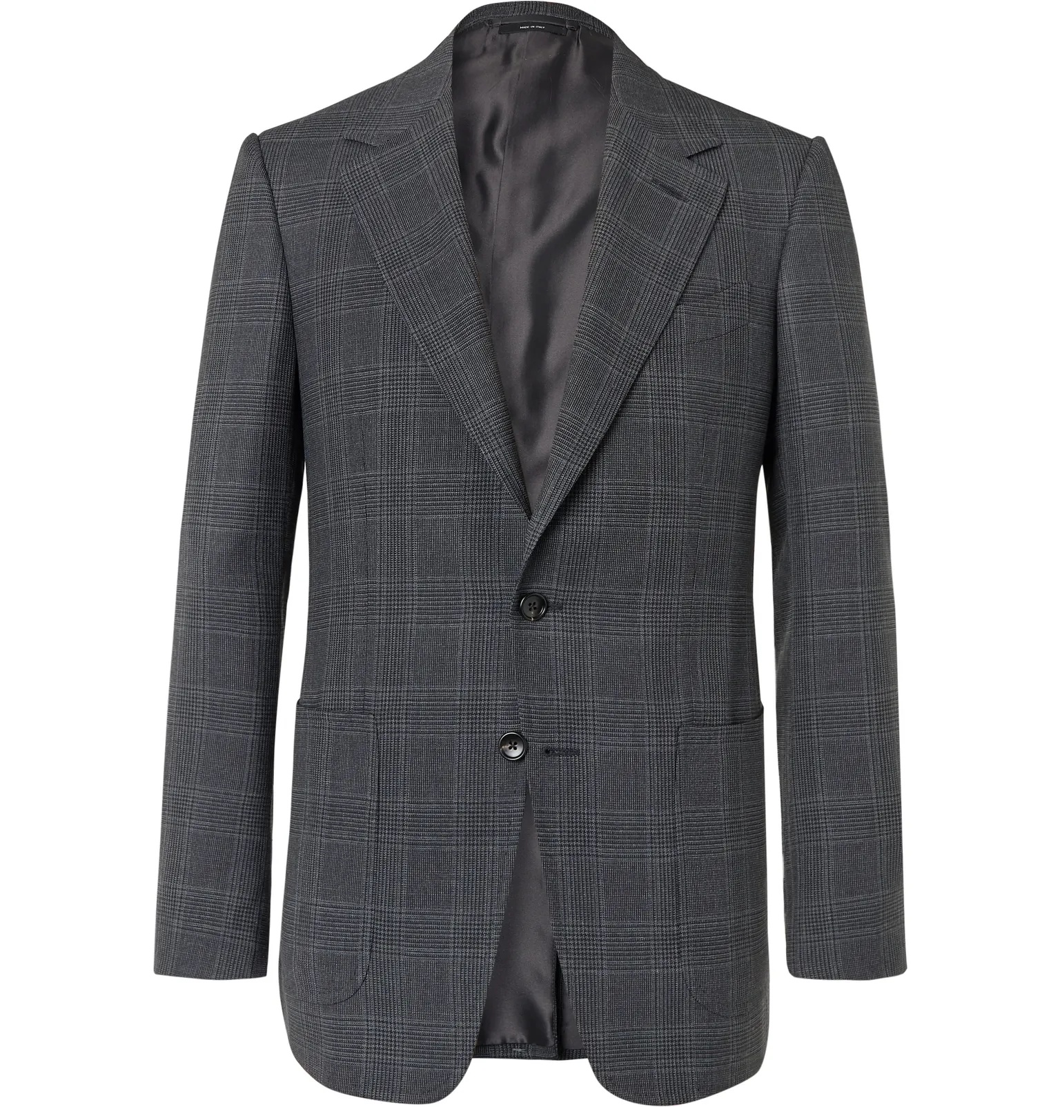 Shelton Slim-Fit Prince of Wales Checked Wool and Silk-Blend Blazer - 1