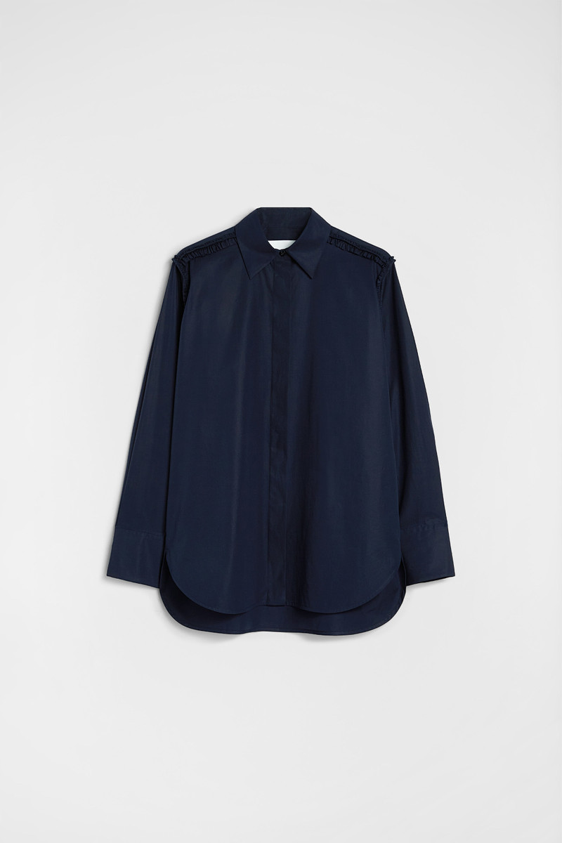 Cotton Poplin Ruffle Shirt 1