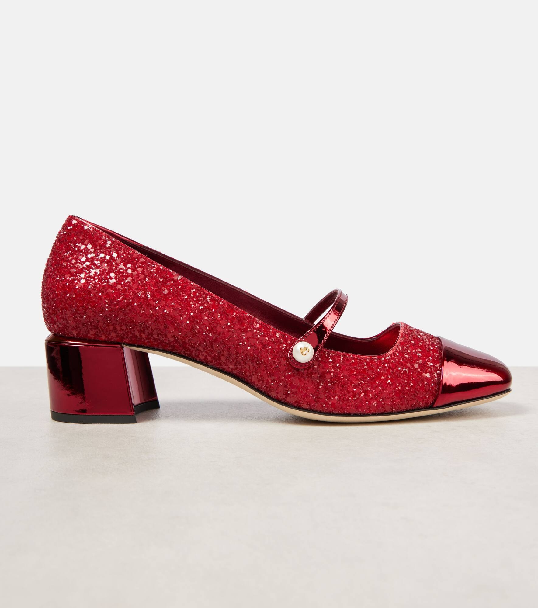 Elisa 45 glitter leather Mary Jane pumps - 5