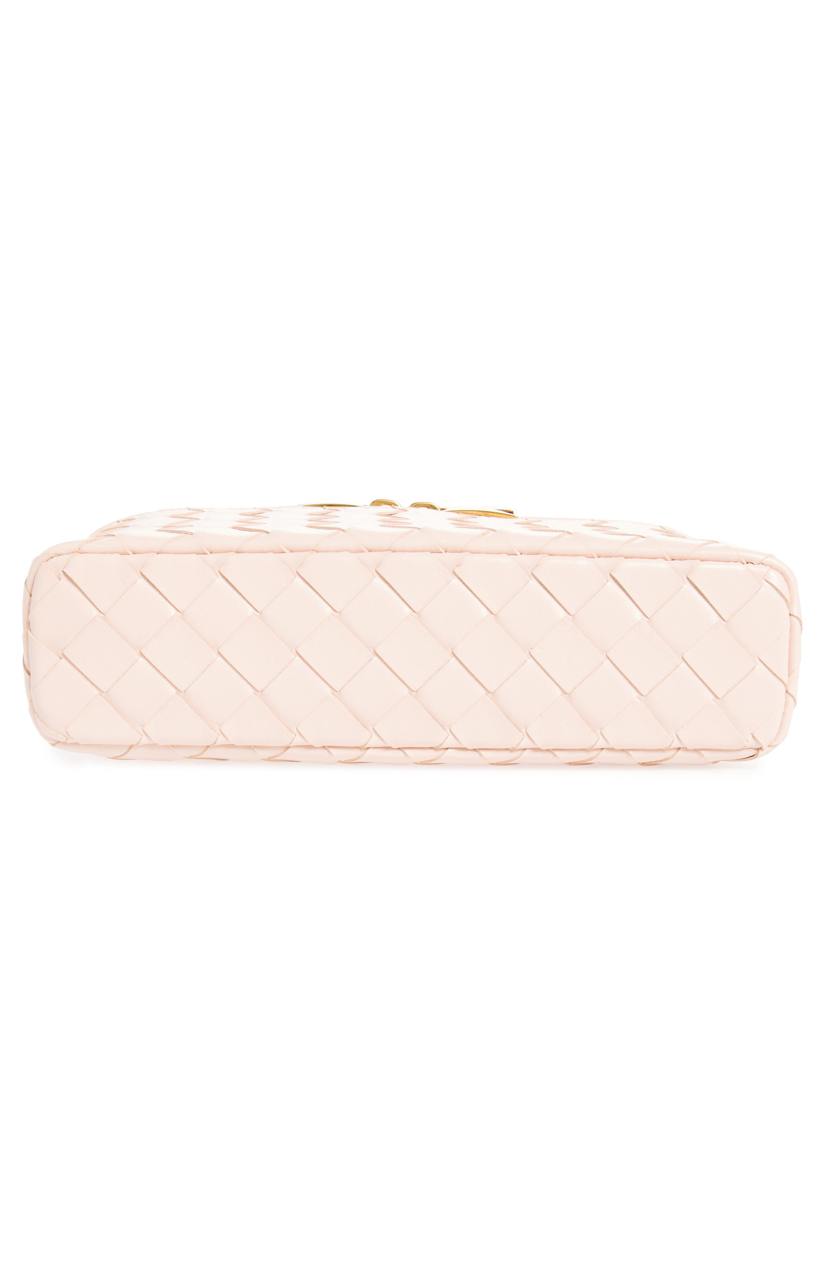 Bottega Veneta Intrecciato Leather Convertible Vanity Case in 6805 Cameo-Gold at Nordstrom - 7
