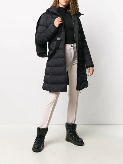 Moncler logo patch padded coat outlook