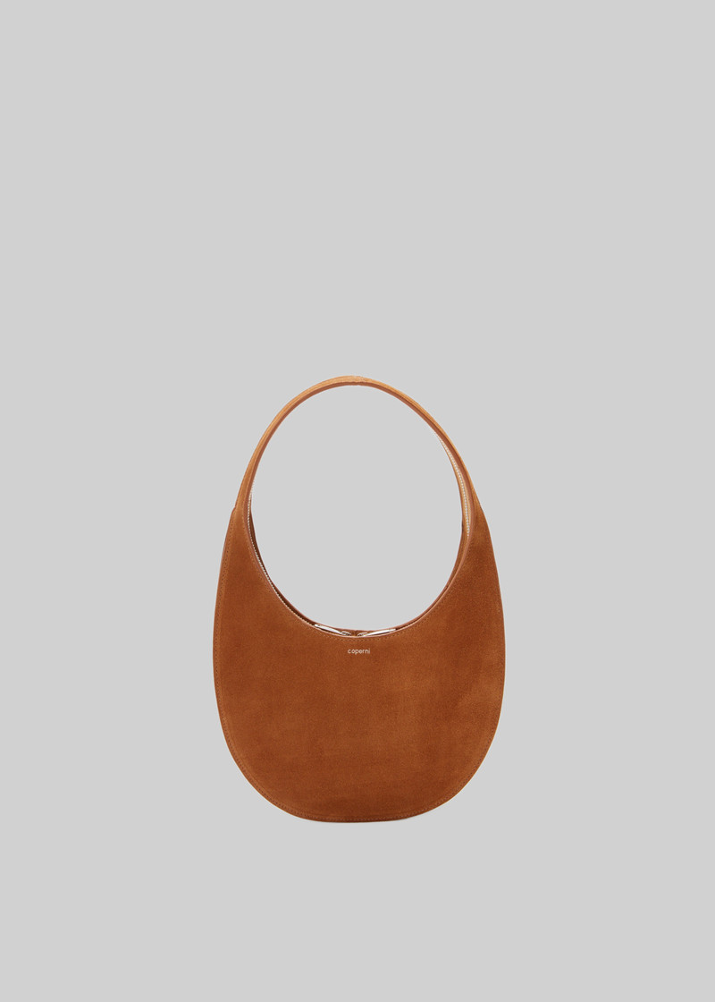 Coperni Suede Double Gusset Swipe Bag - Brown 1