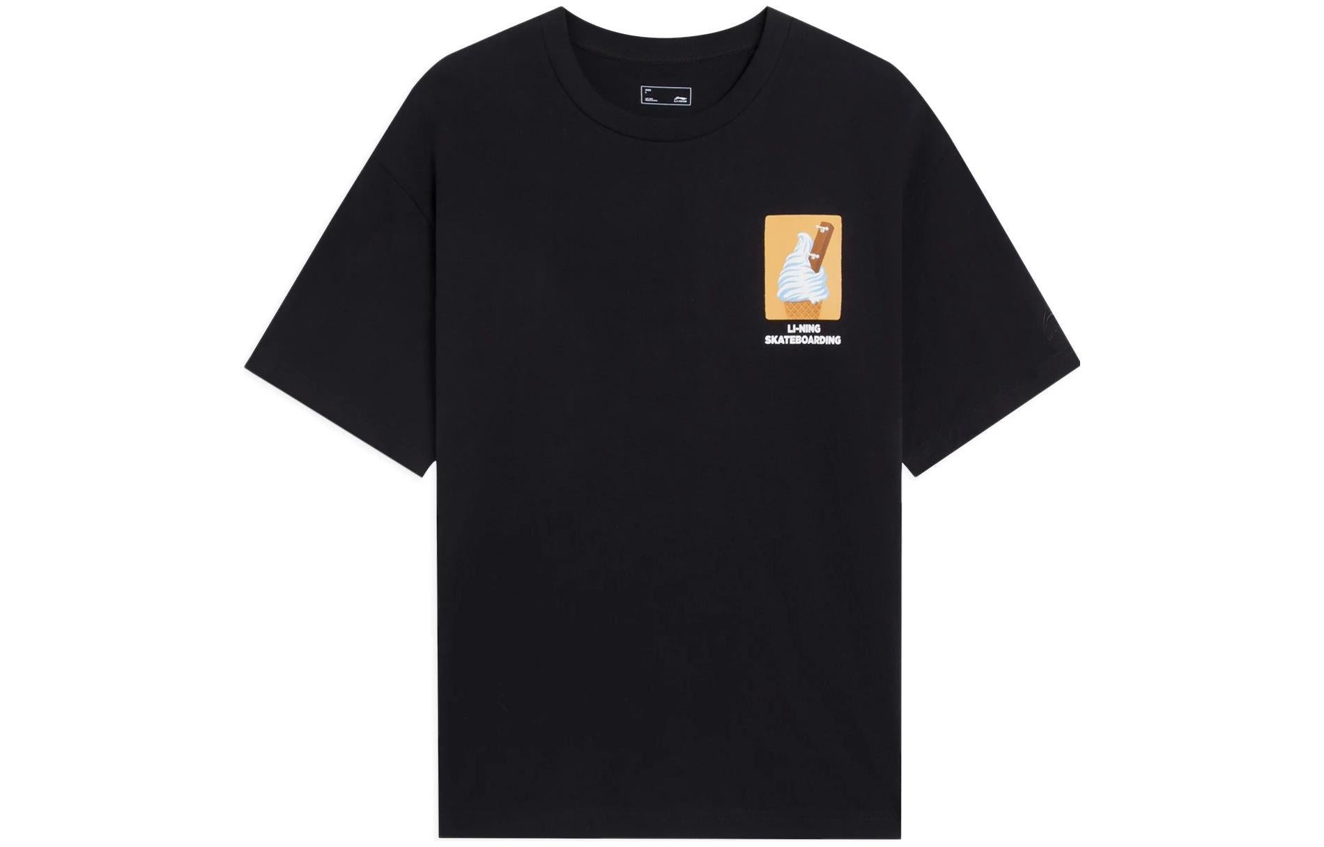 Li-Ning x Phil Hackett Graphic T-shirt 'Black' AHSS859-3 - 2