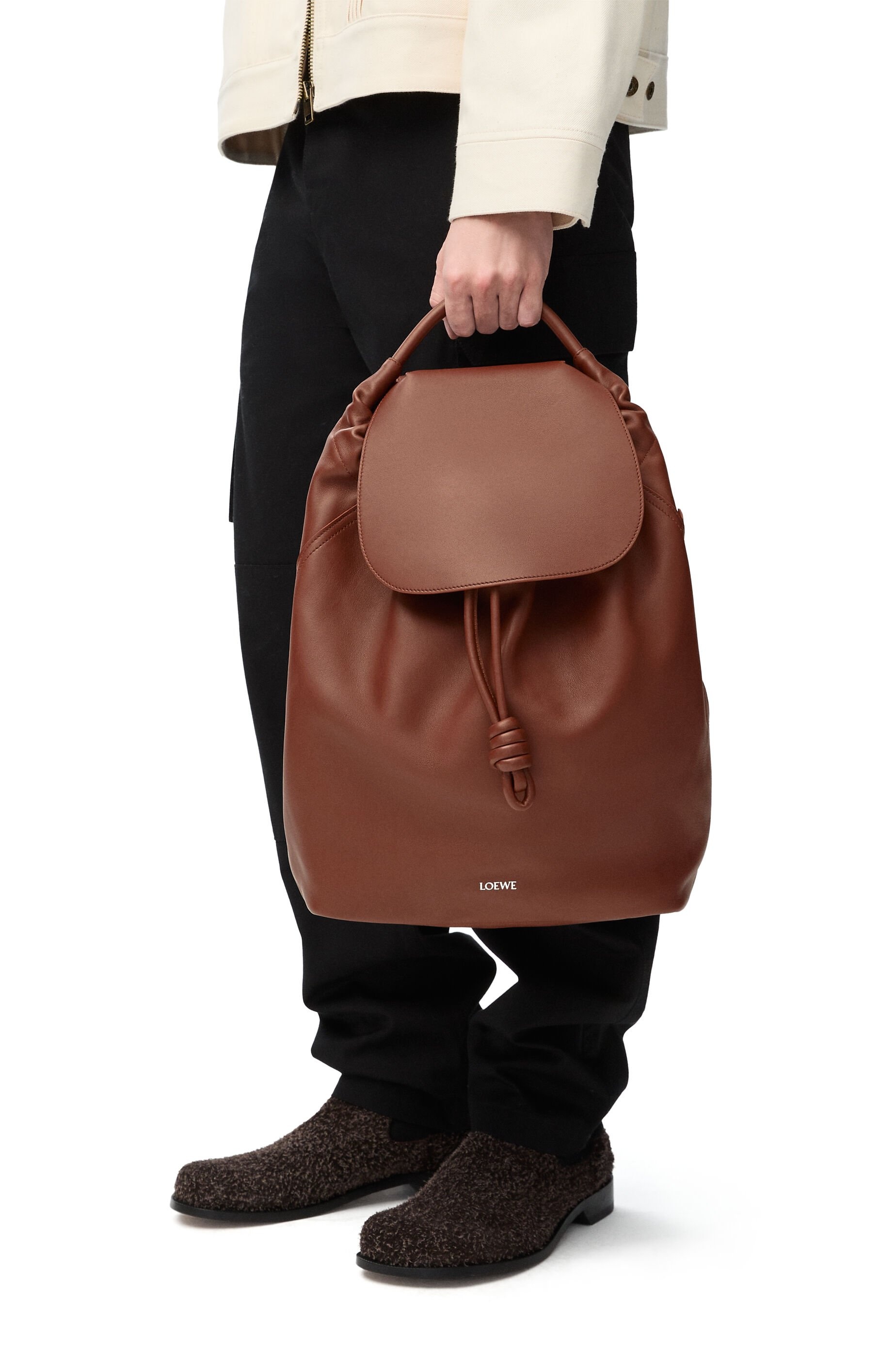 Flamenco backpack in shiny supple calfskin - 3