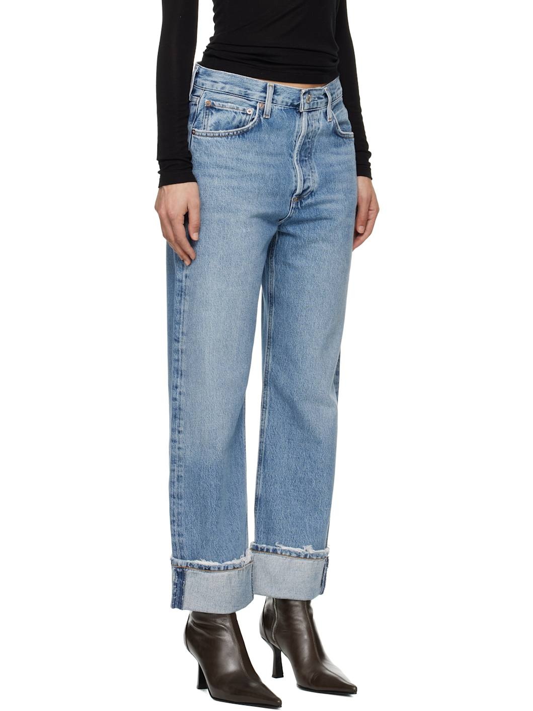 Blue Fran Low Slung Straight Jeans - 2