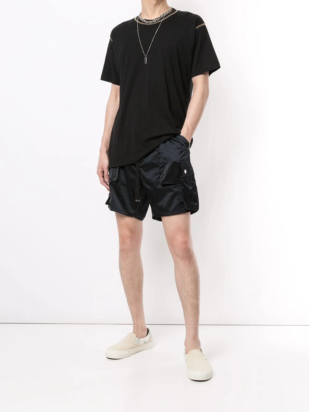 drawstring cargo shorts - 2