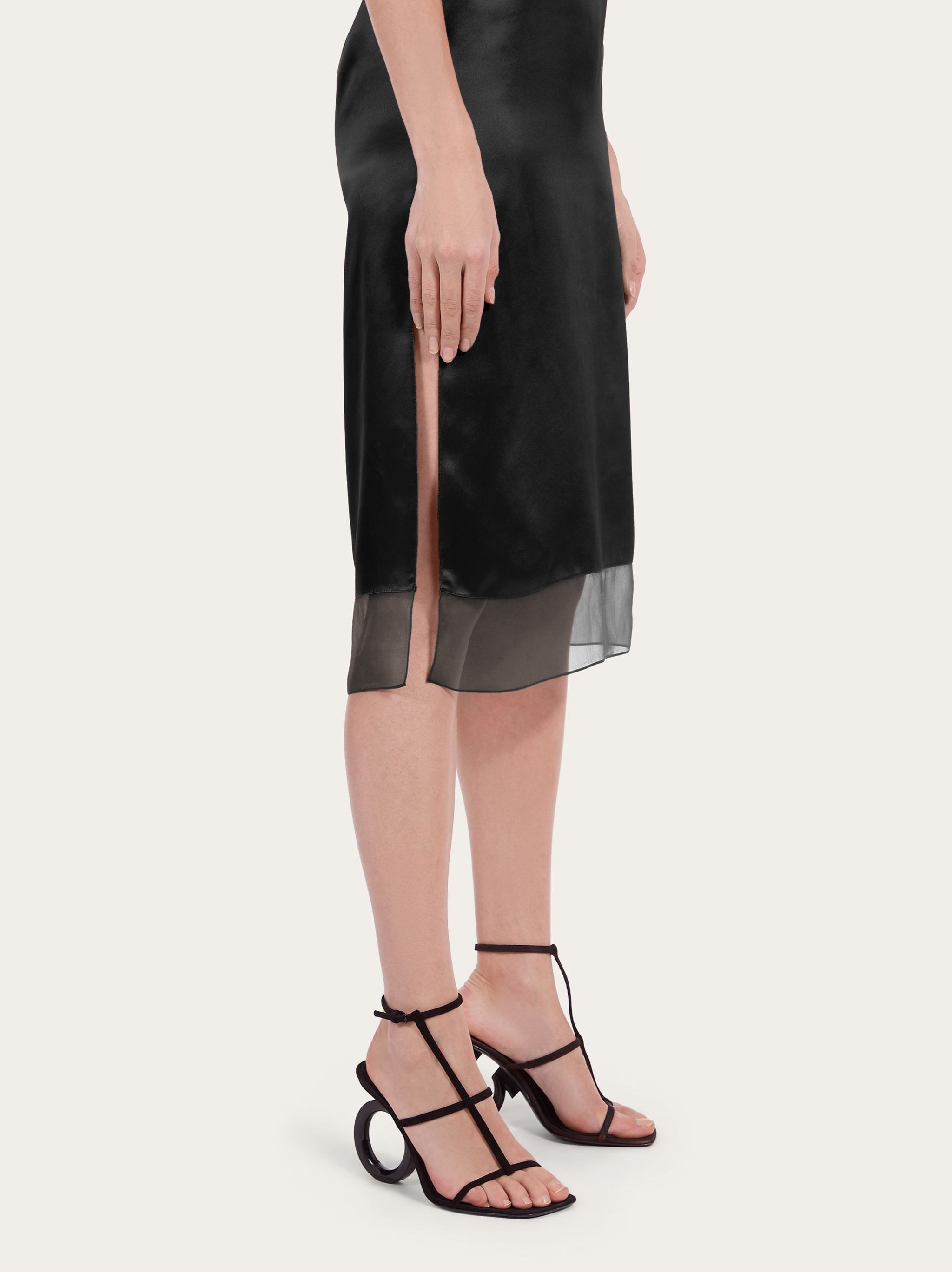 Asymmetric slip dress - 4