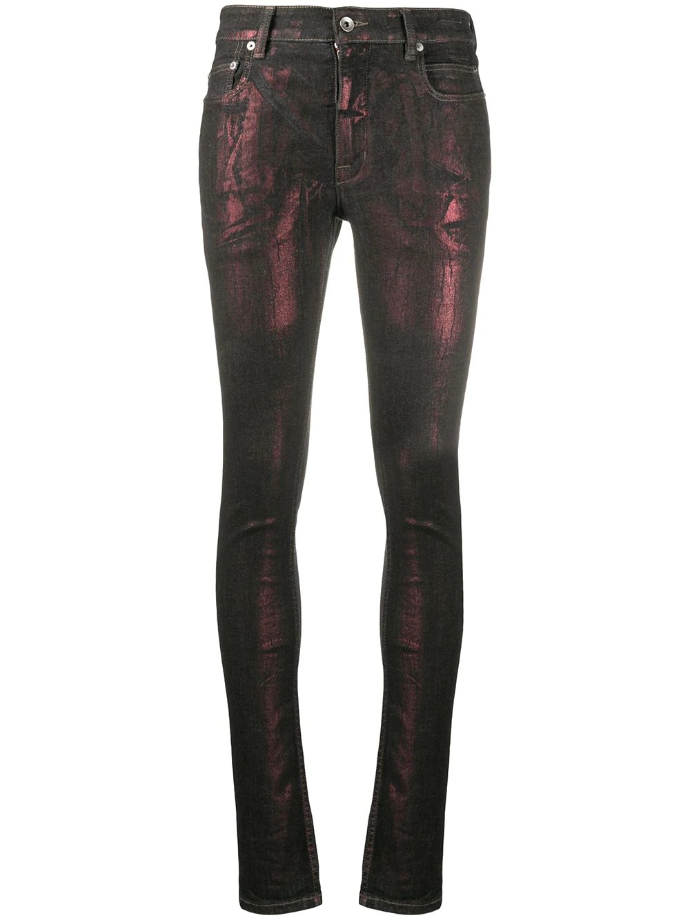 metallic skinny fit jeans - 1