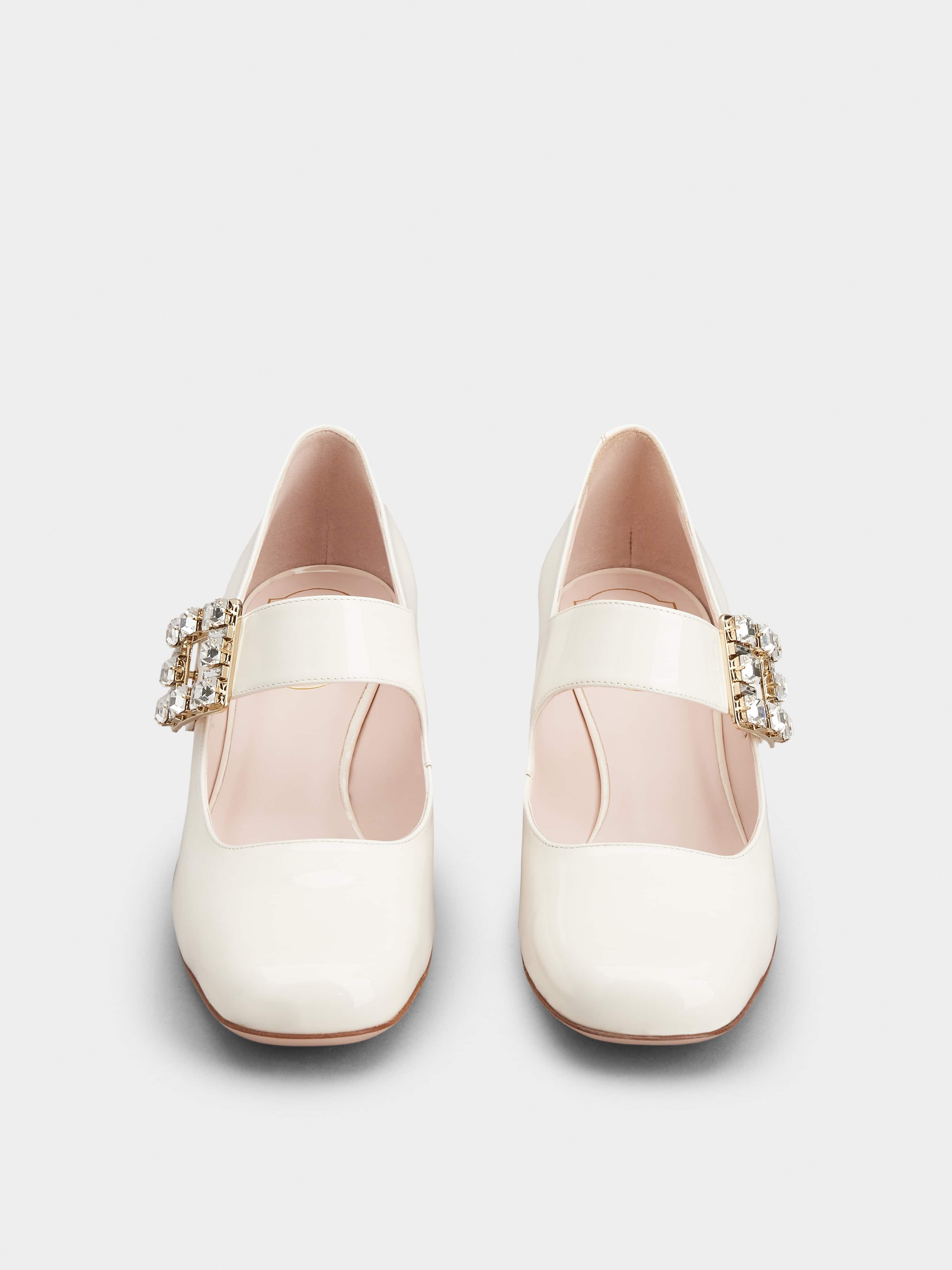 Très Vivier Rhinestone Buckle Babies Pumps - 7