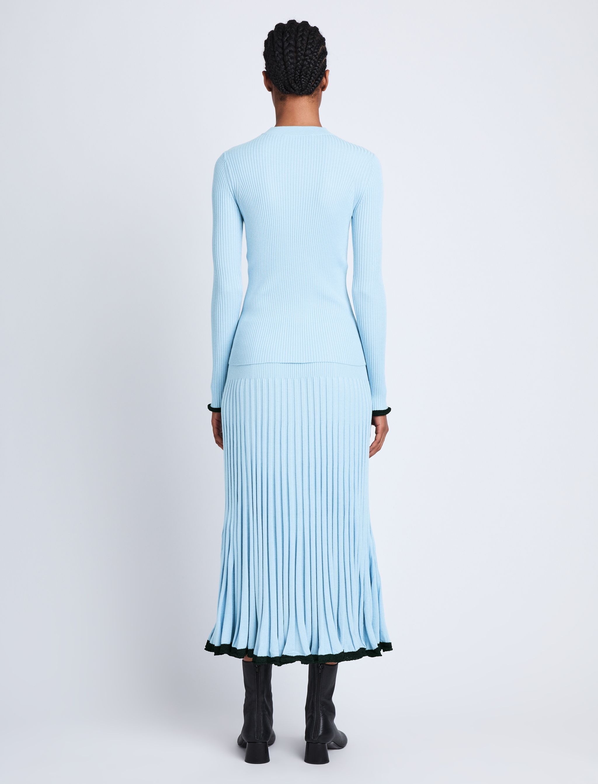 Silk Cashmere Rib Knit Sweater - 5