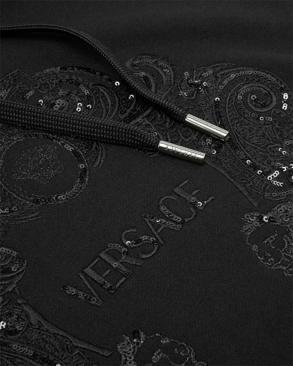 Embellished Versace Cartouche Hoodie - 5