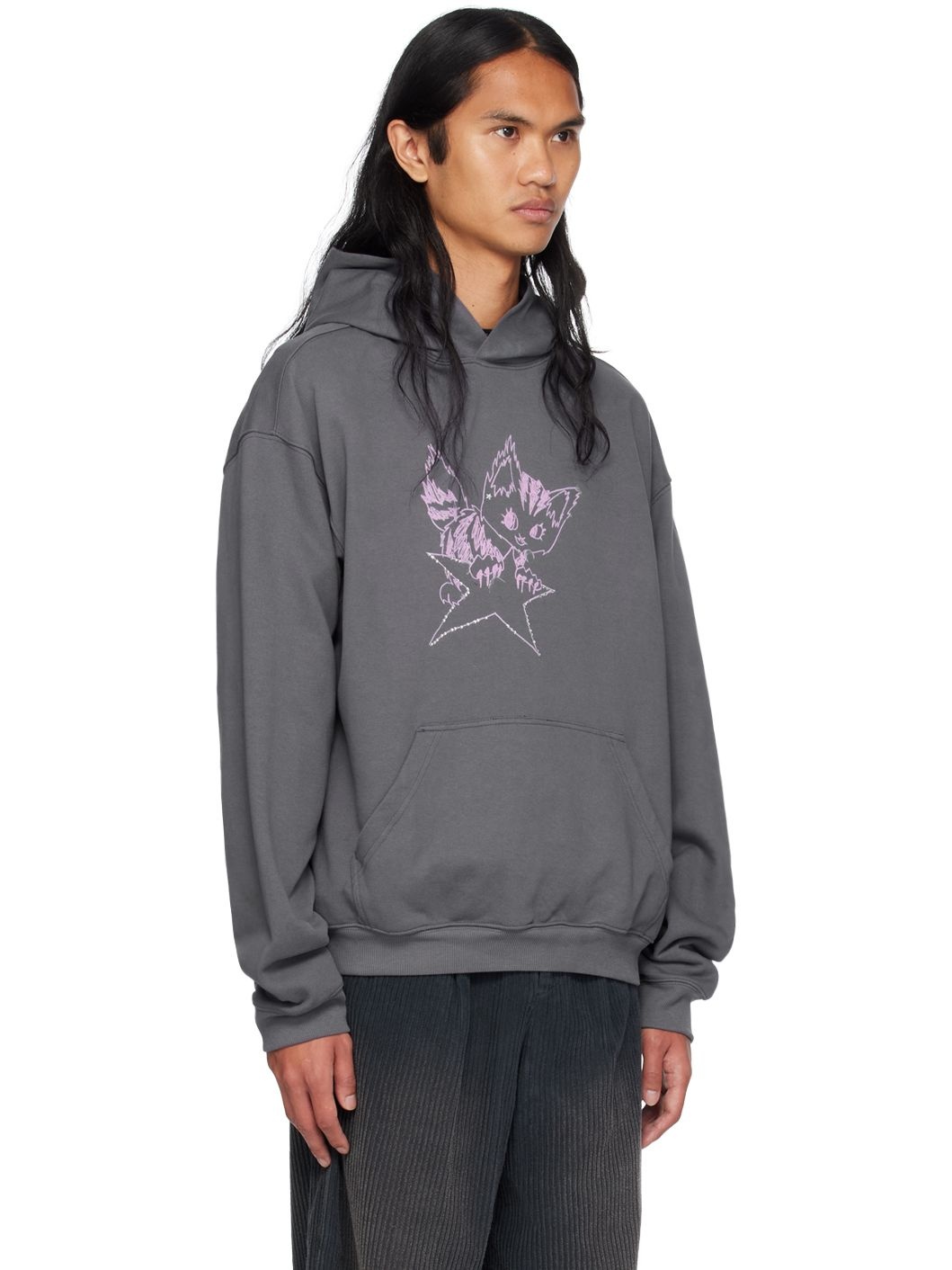 Gray Monster Fitted Hoodie - 2